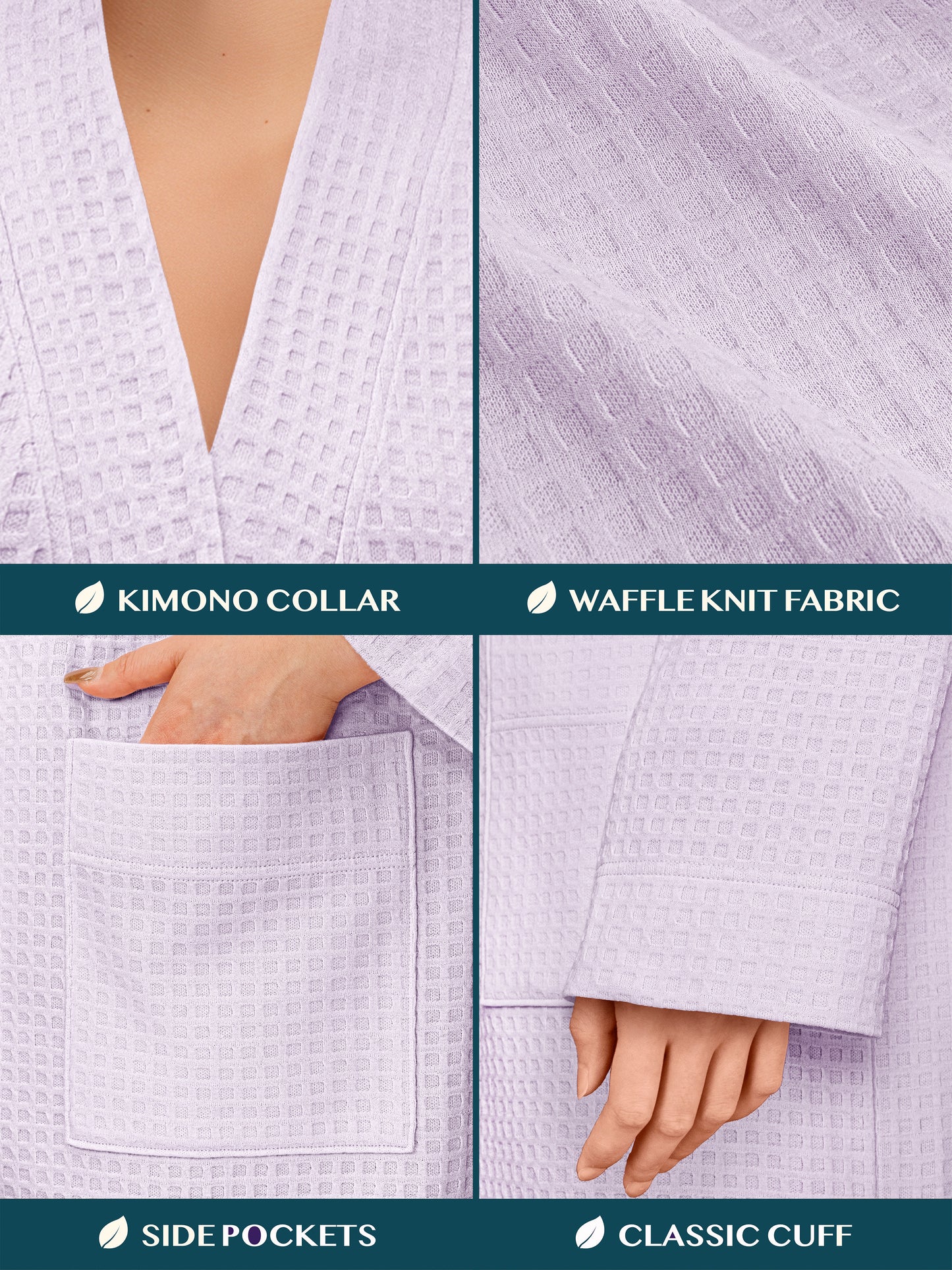 Women's Waffle Texture Knit Robe