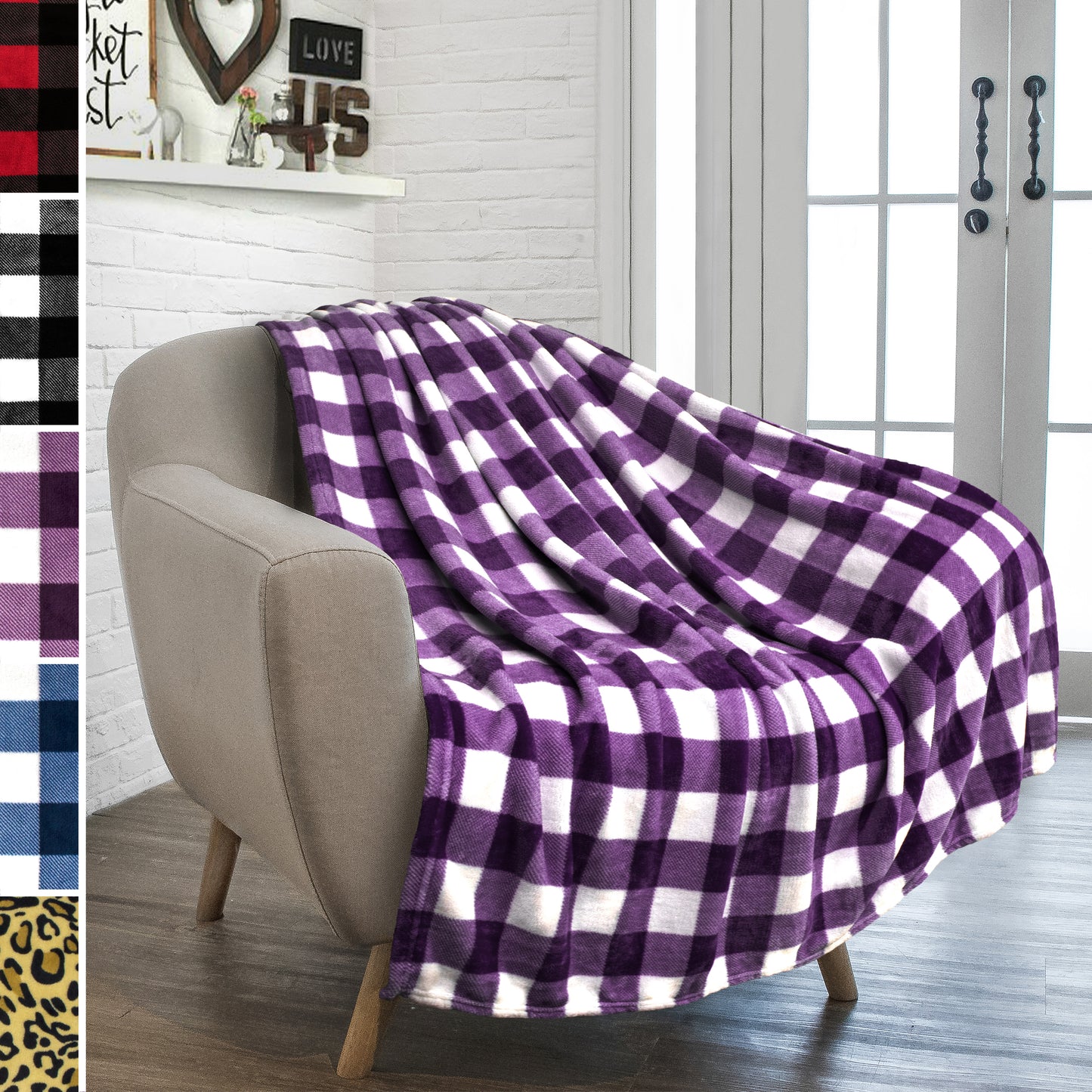 Checkered Fleece Blanket