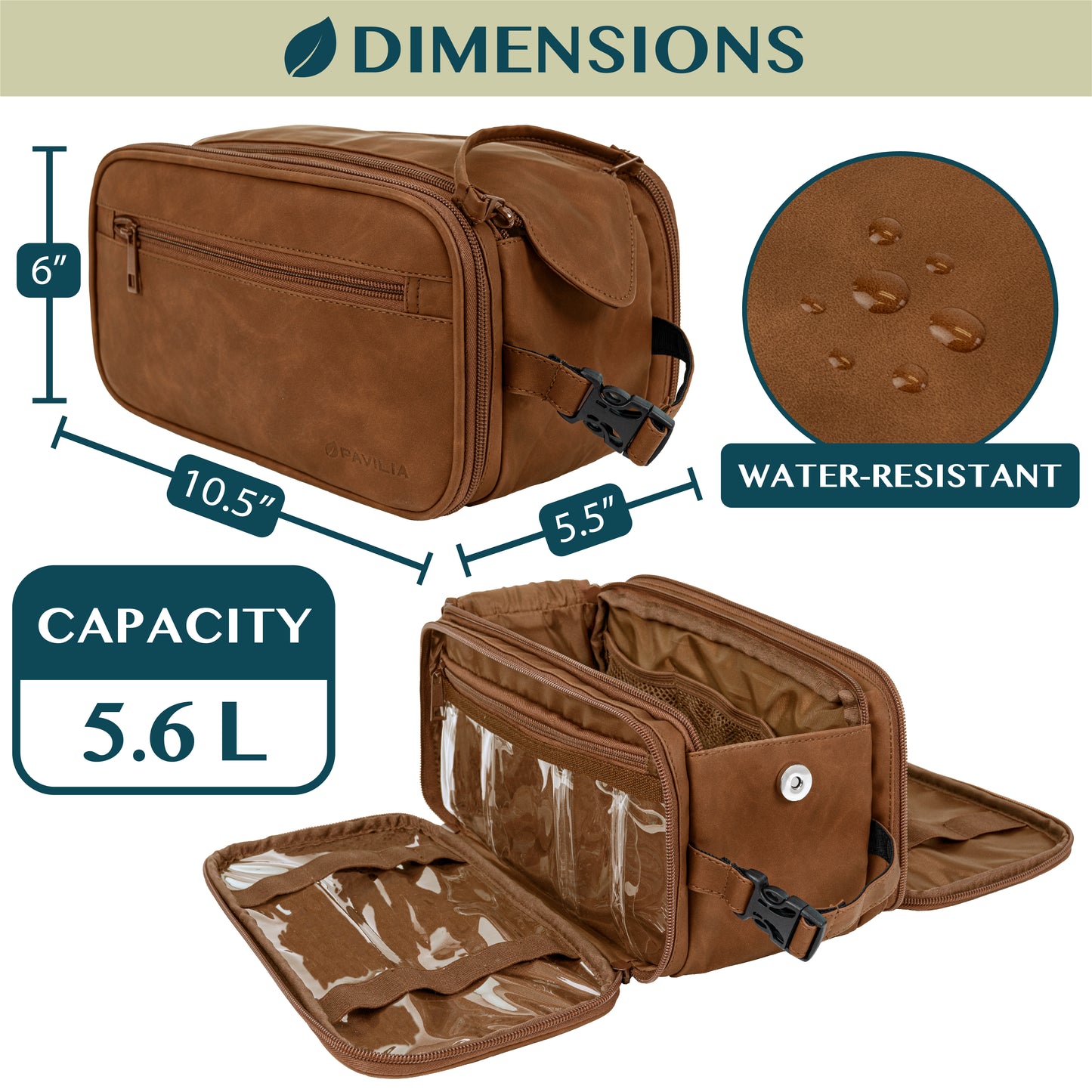 Men's Deluxe Dopp Kit Toiletry Bag