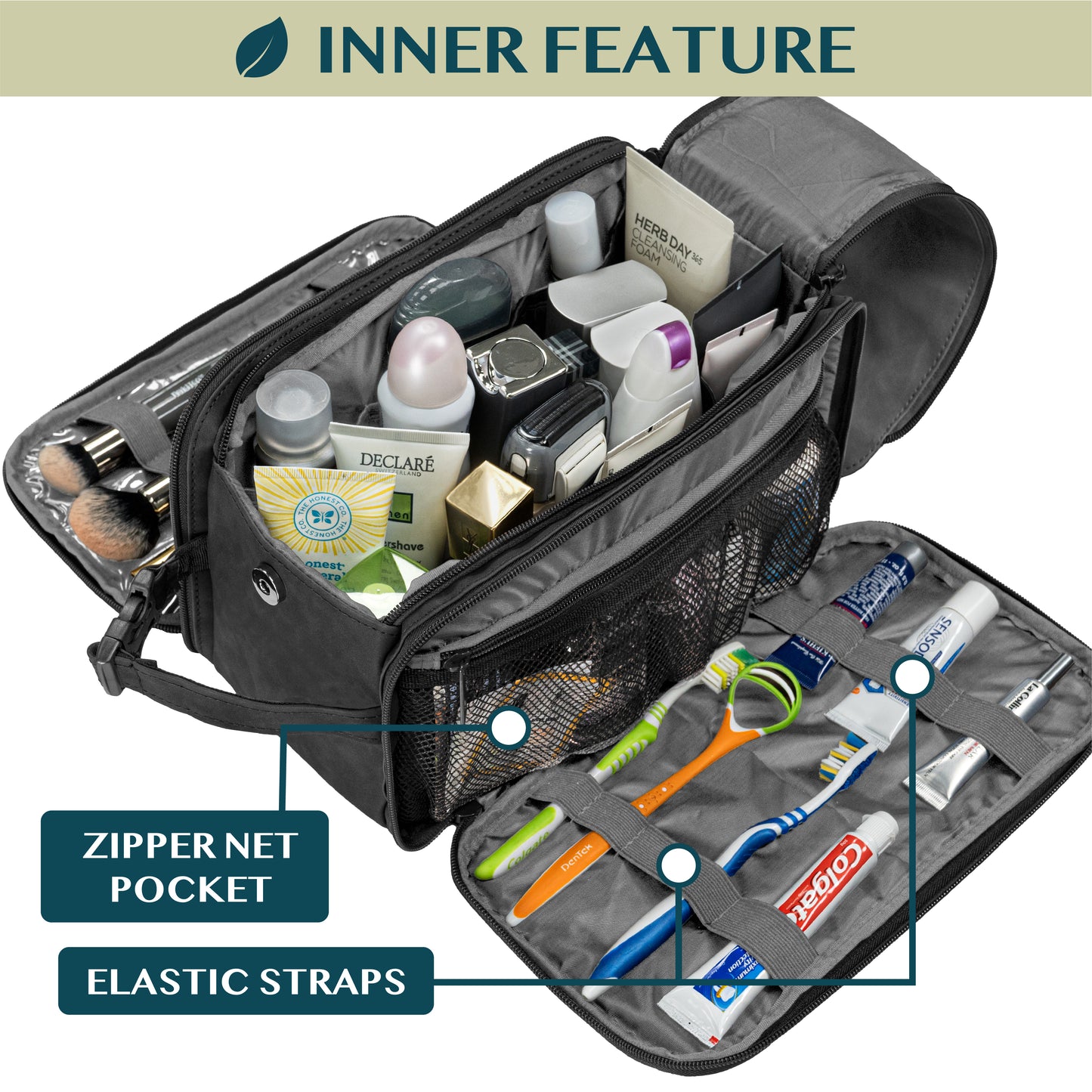 Men's Deluxe Dopp Kit Toiletry Bag