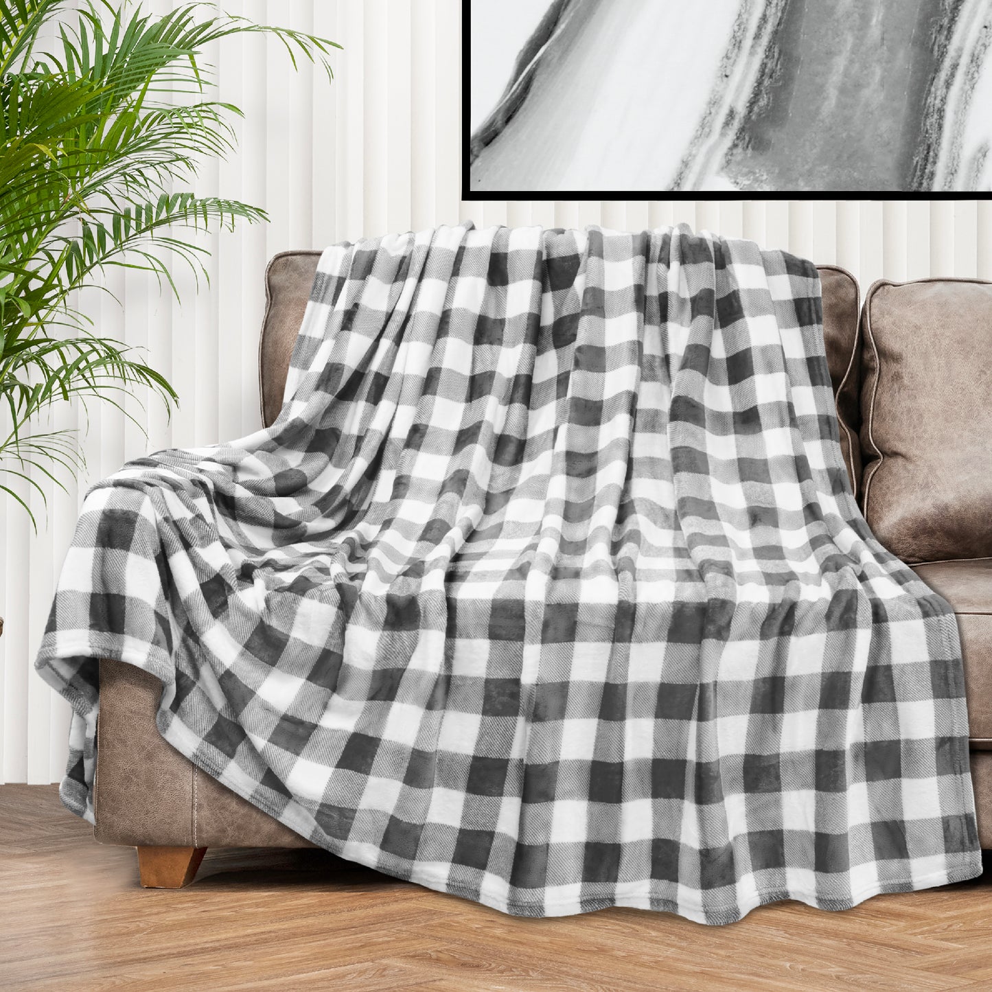 Checkered Fleece Blanket