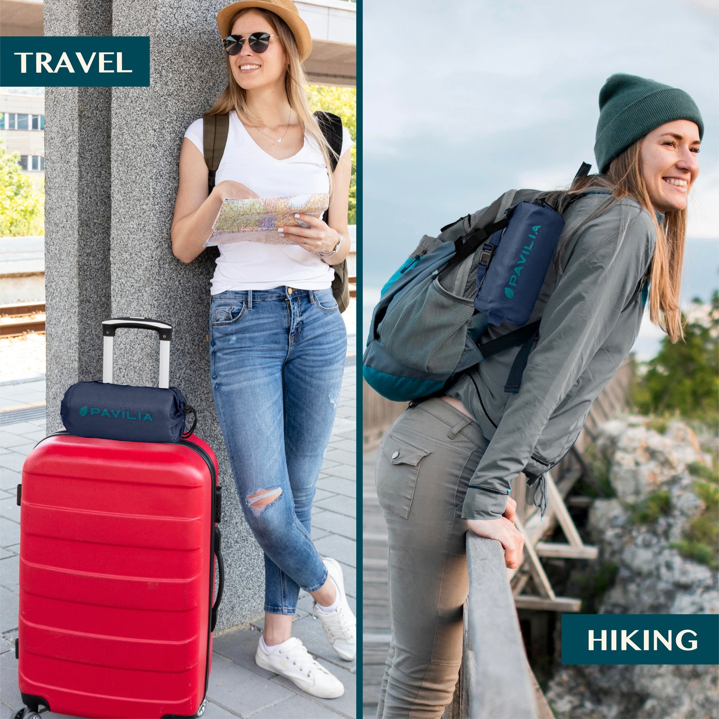 Compact Travel Blanket with Bag