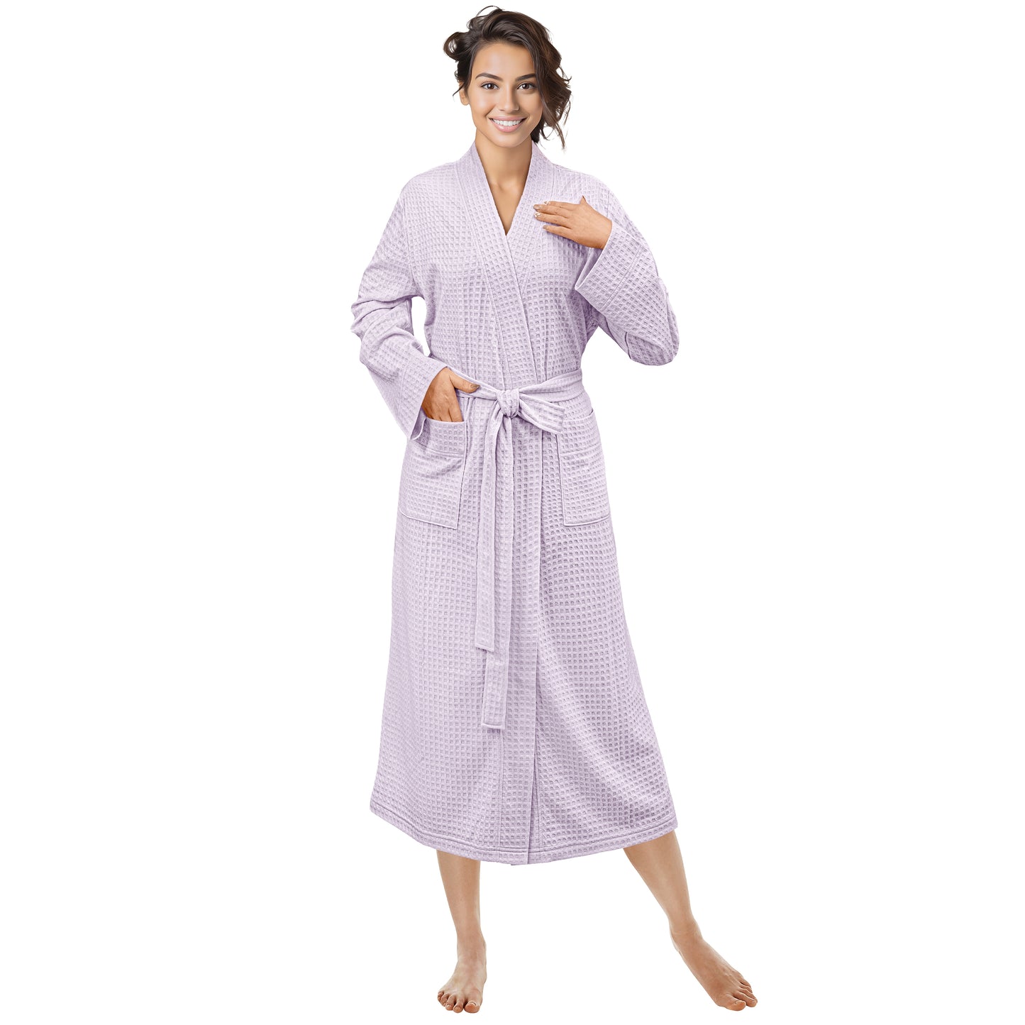 Women's Waffle Texture Knit Robe