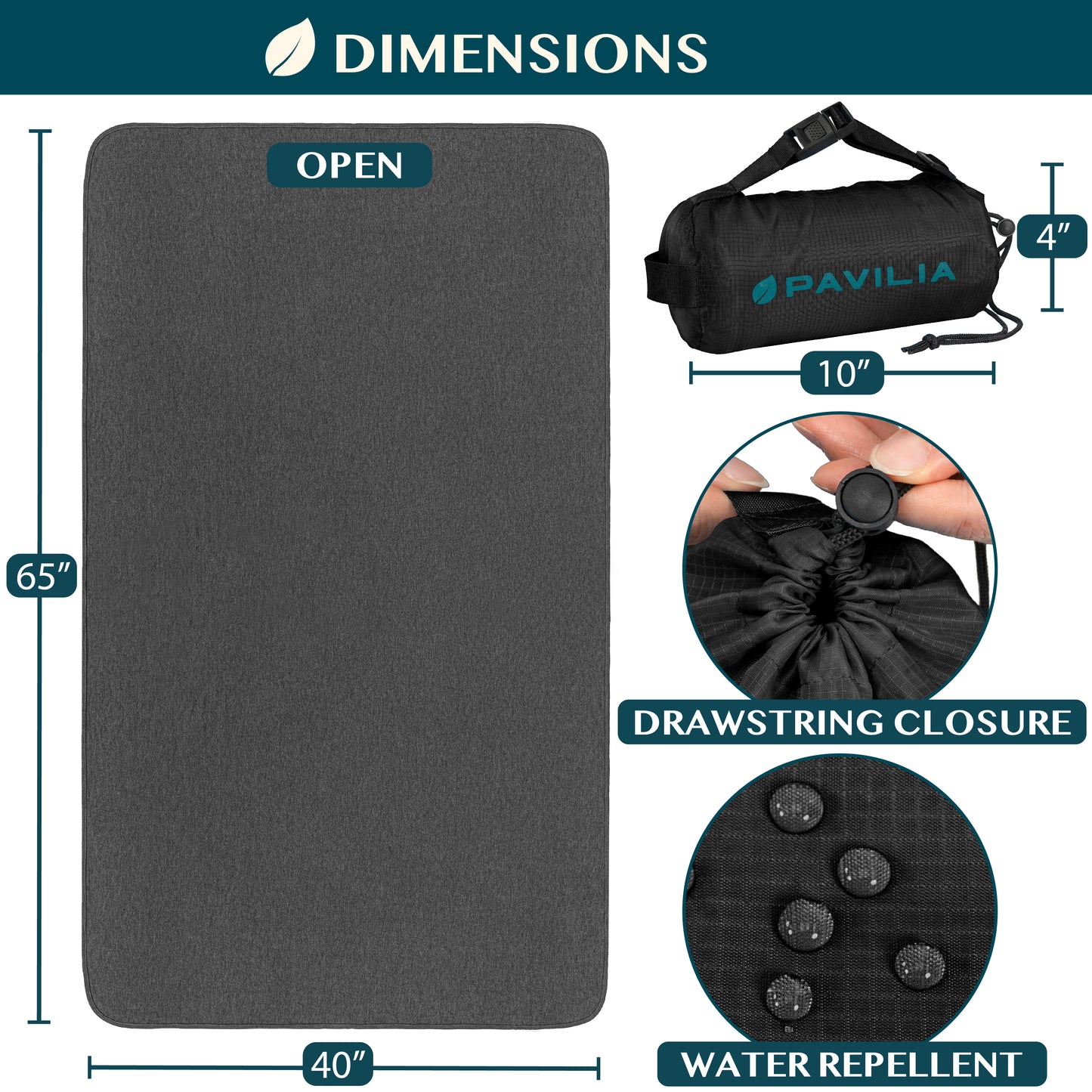 Compact Travel Blanket with Bag