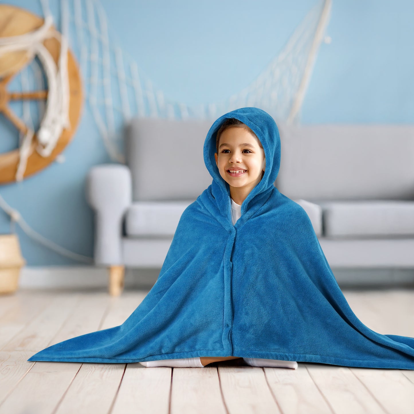 Kid's Fleece Hooded Bath Towel