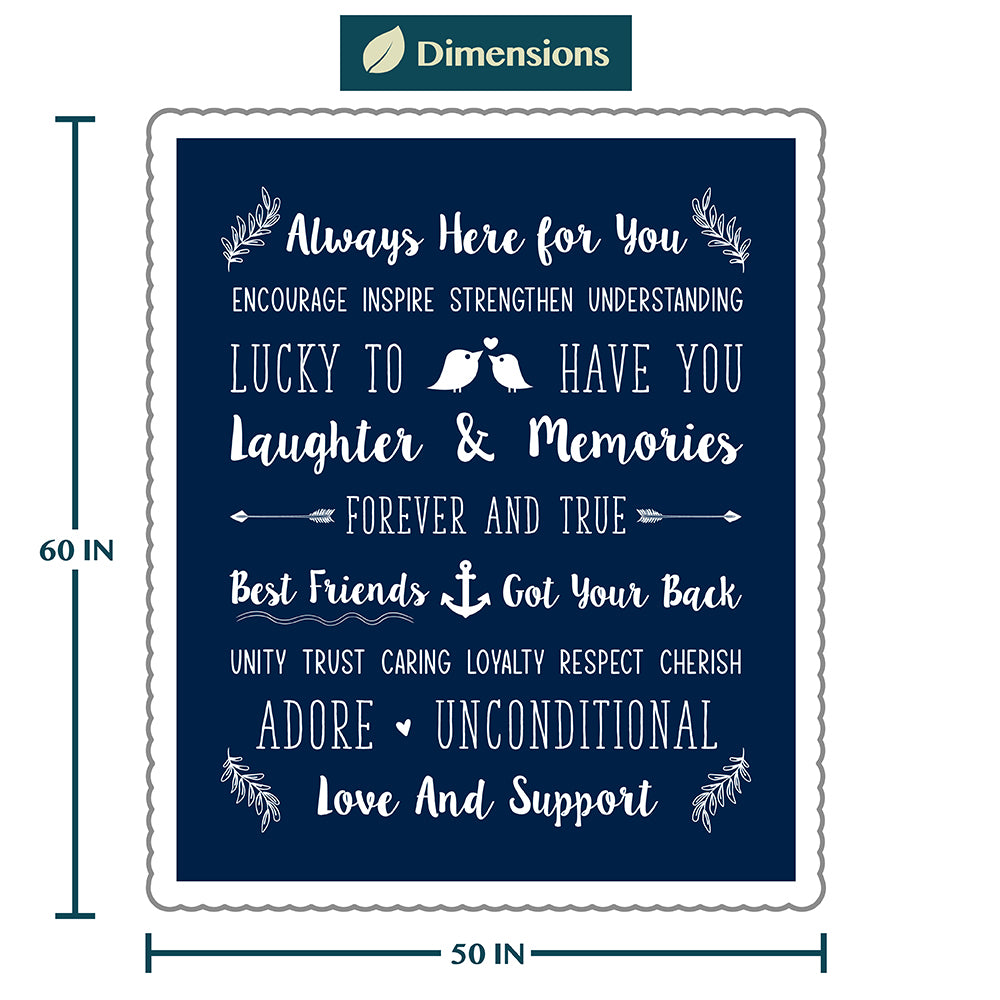 Love and Friendship Throw Blanket