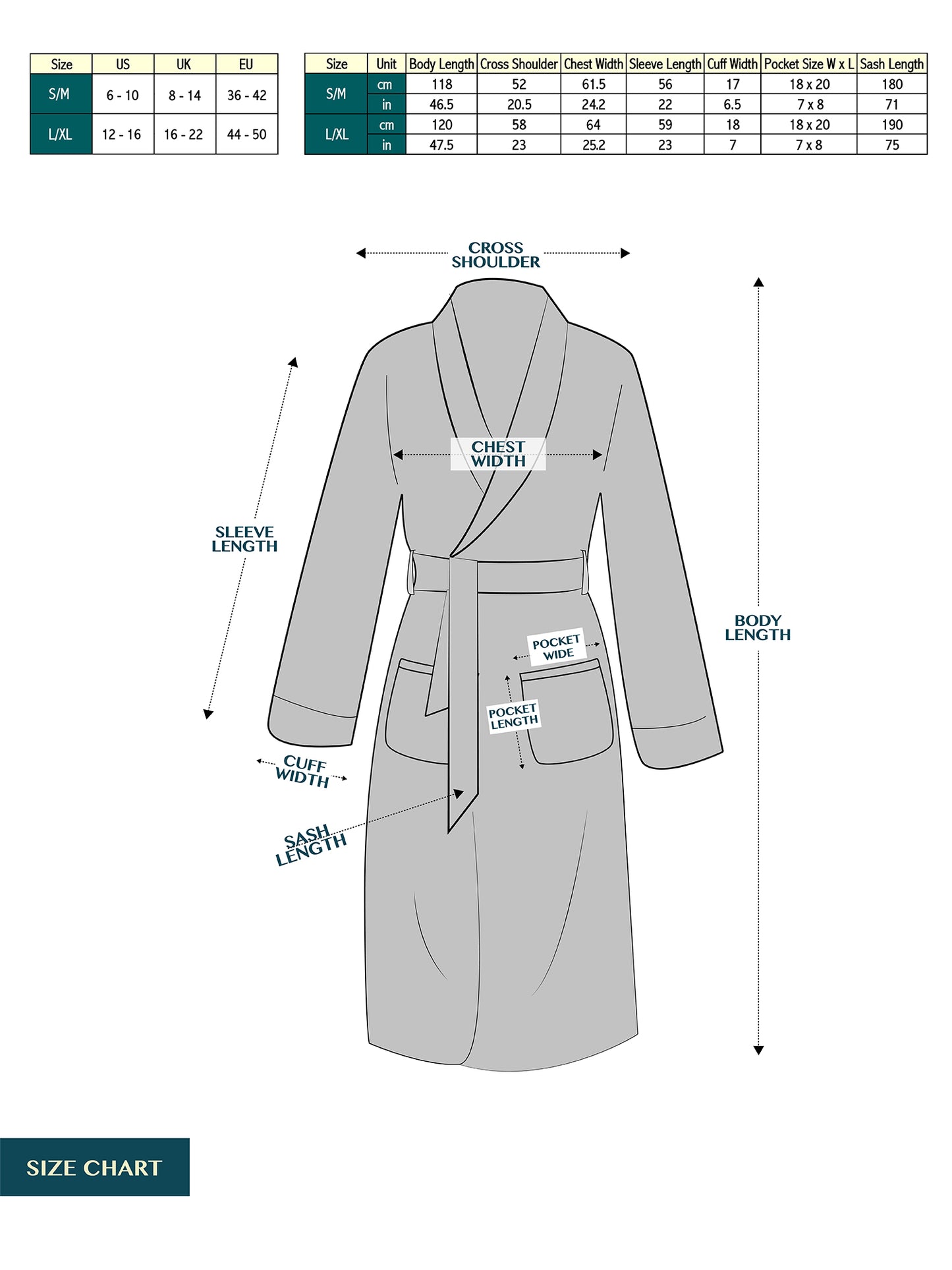 Women's Melange Fleece Robe