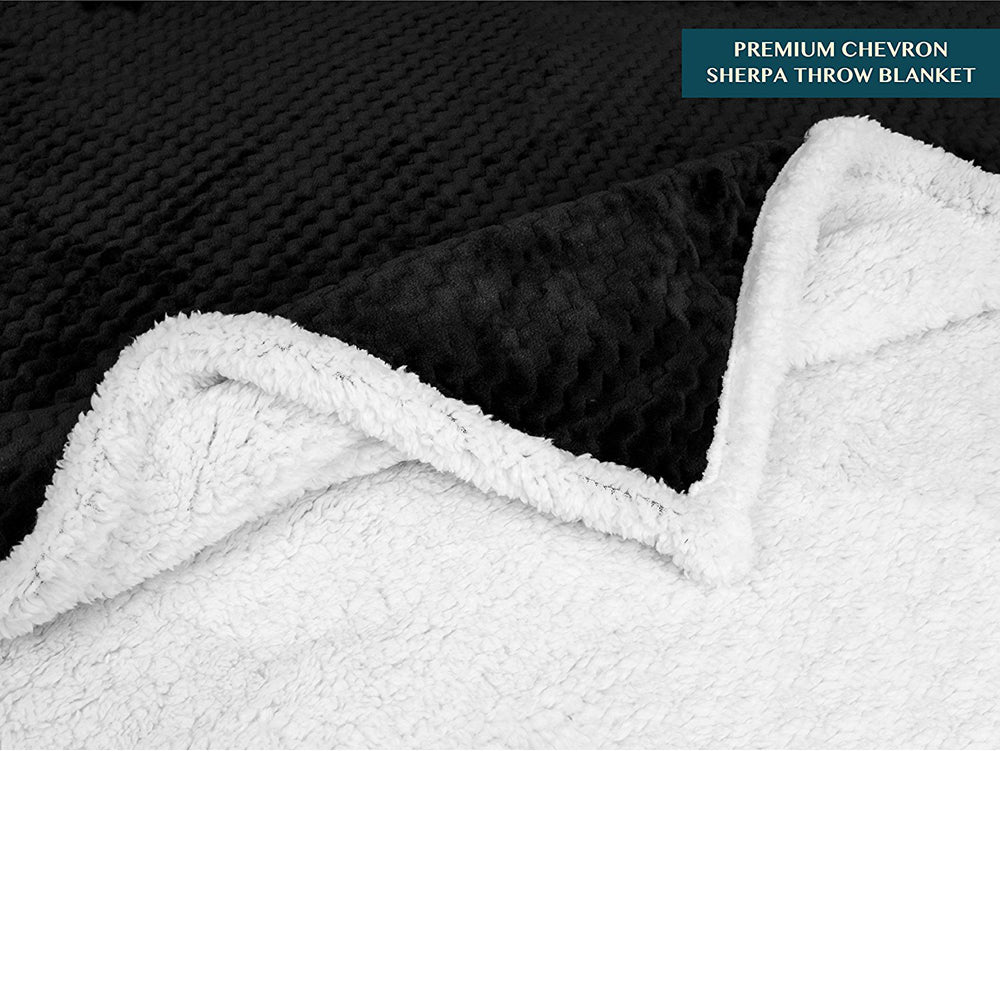 Chevron Sherpa Throw Blanket