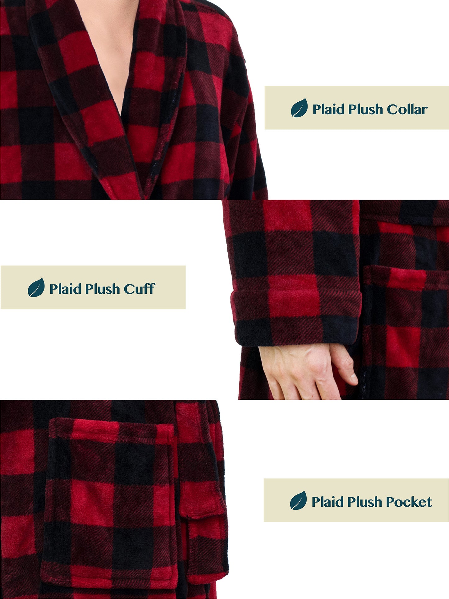 Men's Checkered Robe with Hood