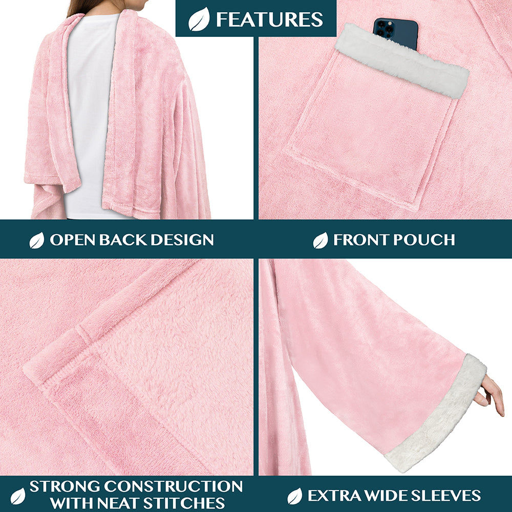 Blanket with Sleeves - Sherpa Trims
