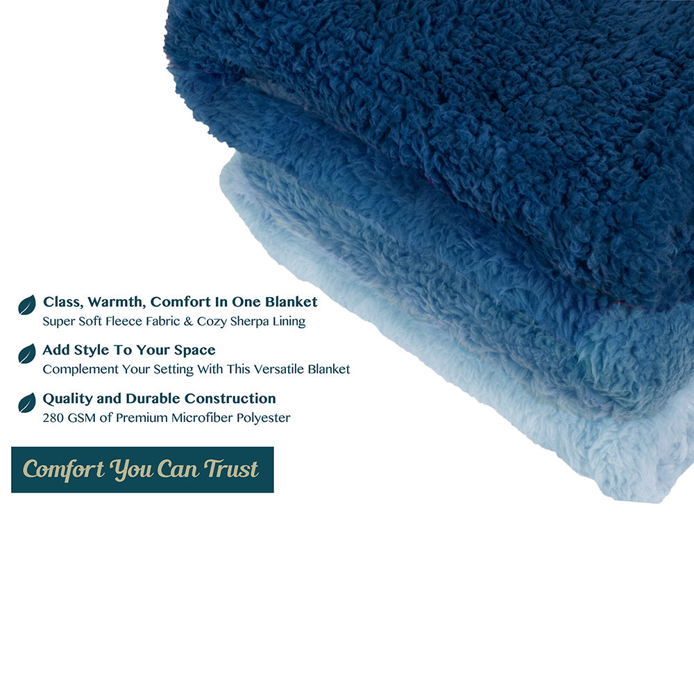Gradient Ombre Shaggy Sherpa Blanket