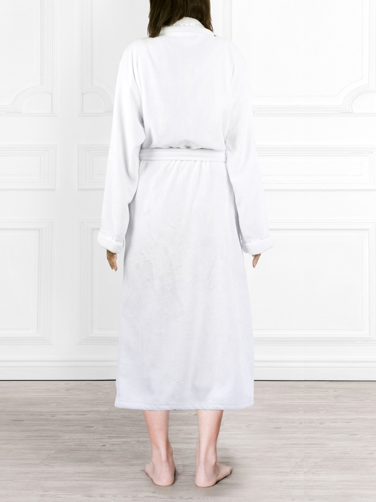 Women's Satin Trim Fleece Robe
