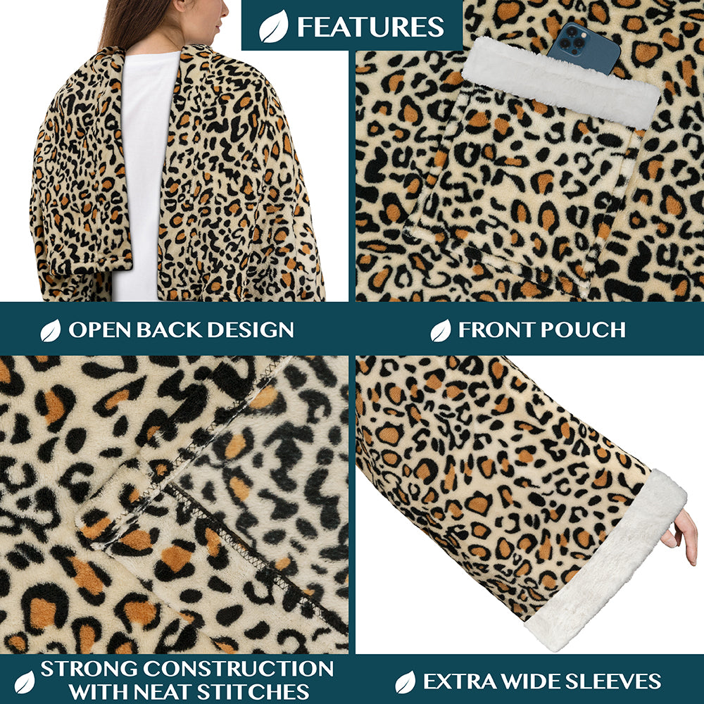 Blanket with Sleeves - Sherpa Trims