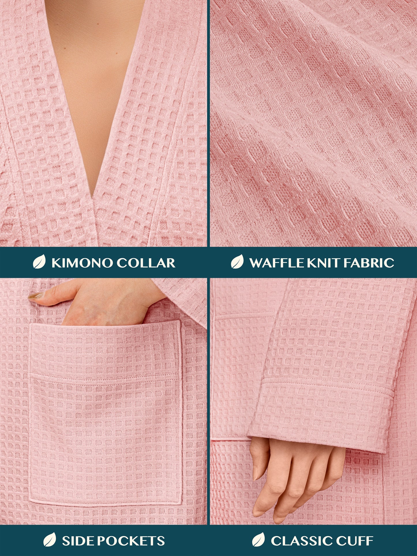 Women's Waffle Texture Knit Robe