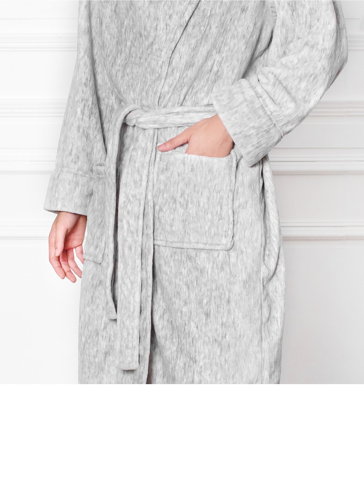 Men's Melange Fleece Robe