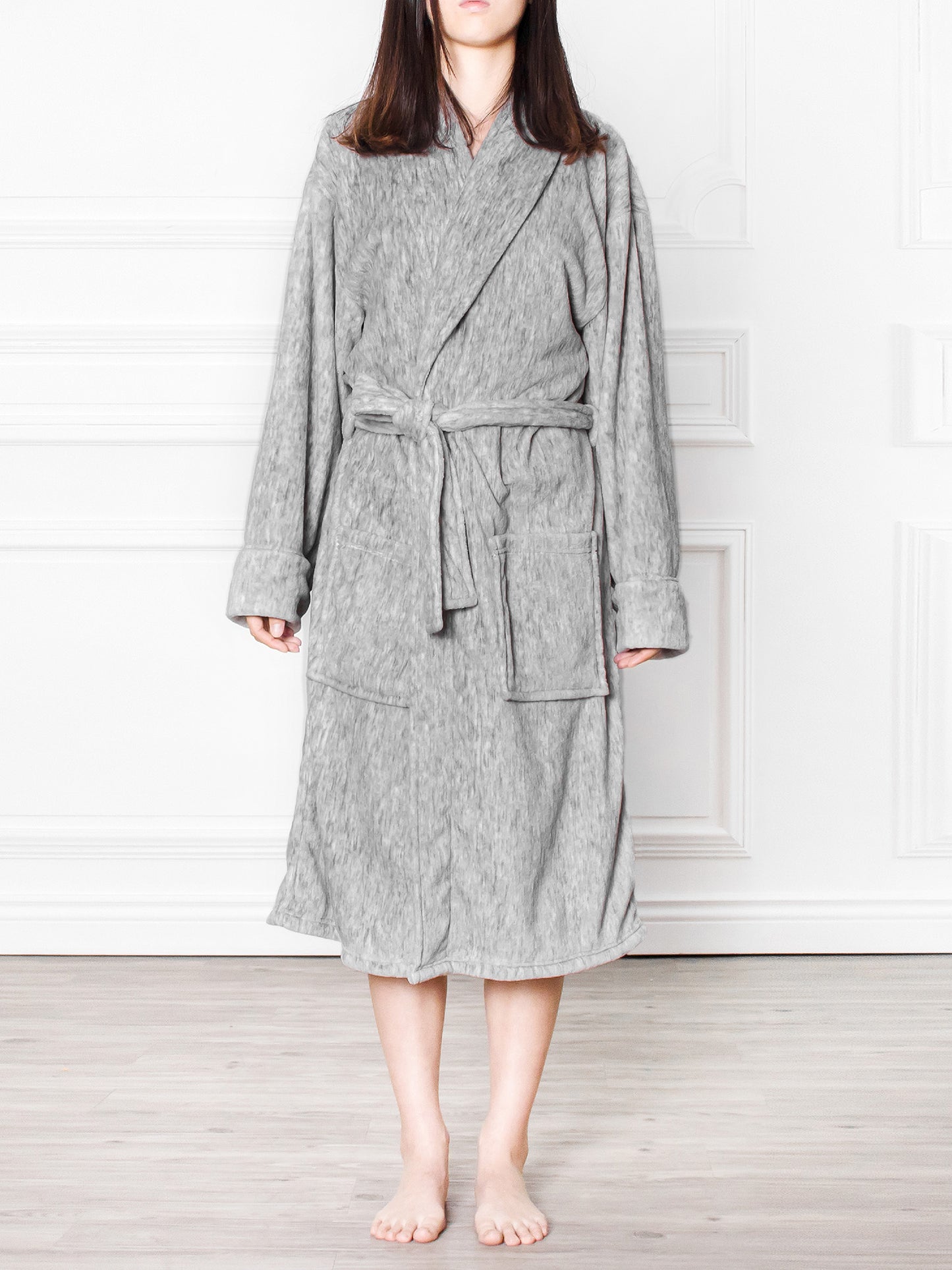 Women's Melange Fleece Robe