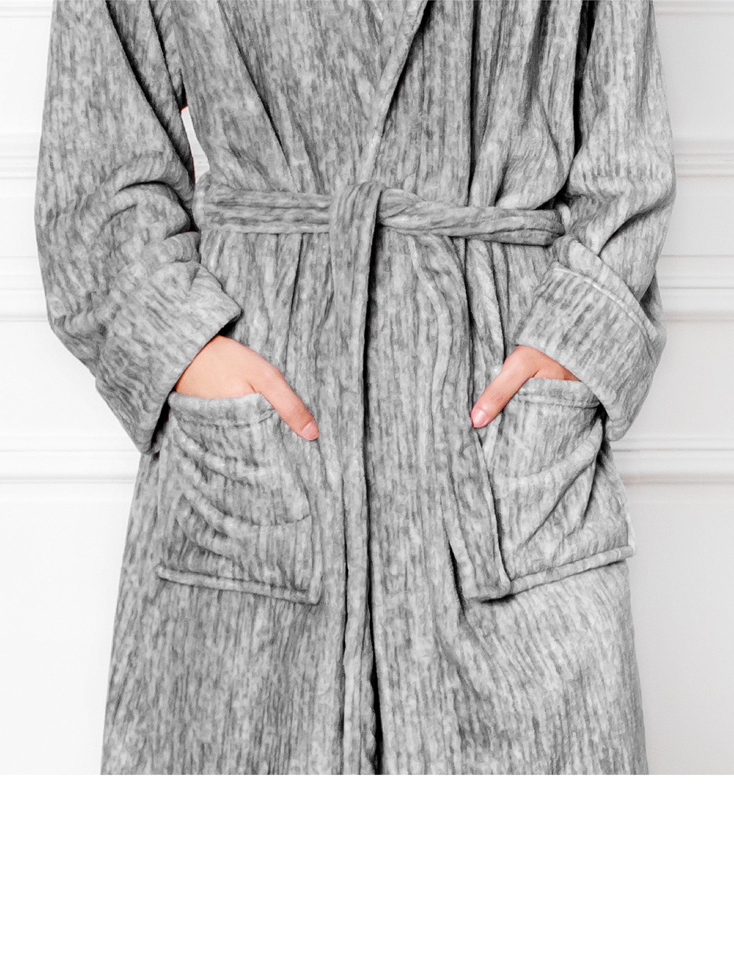 Men's Melange Fleece Robe