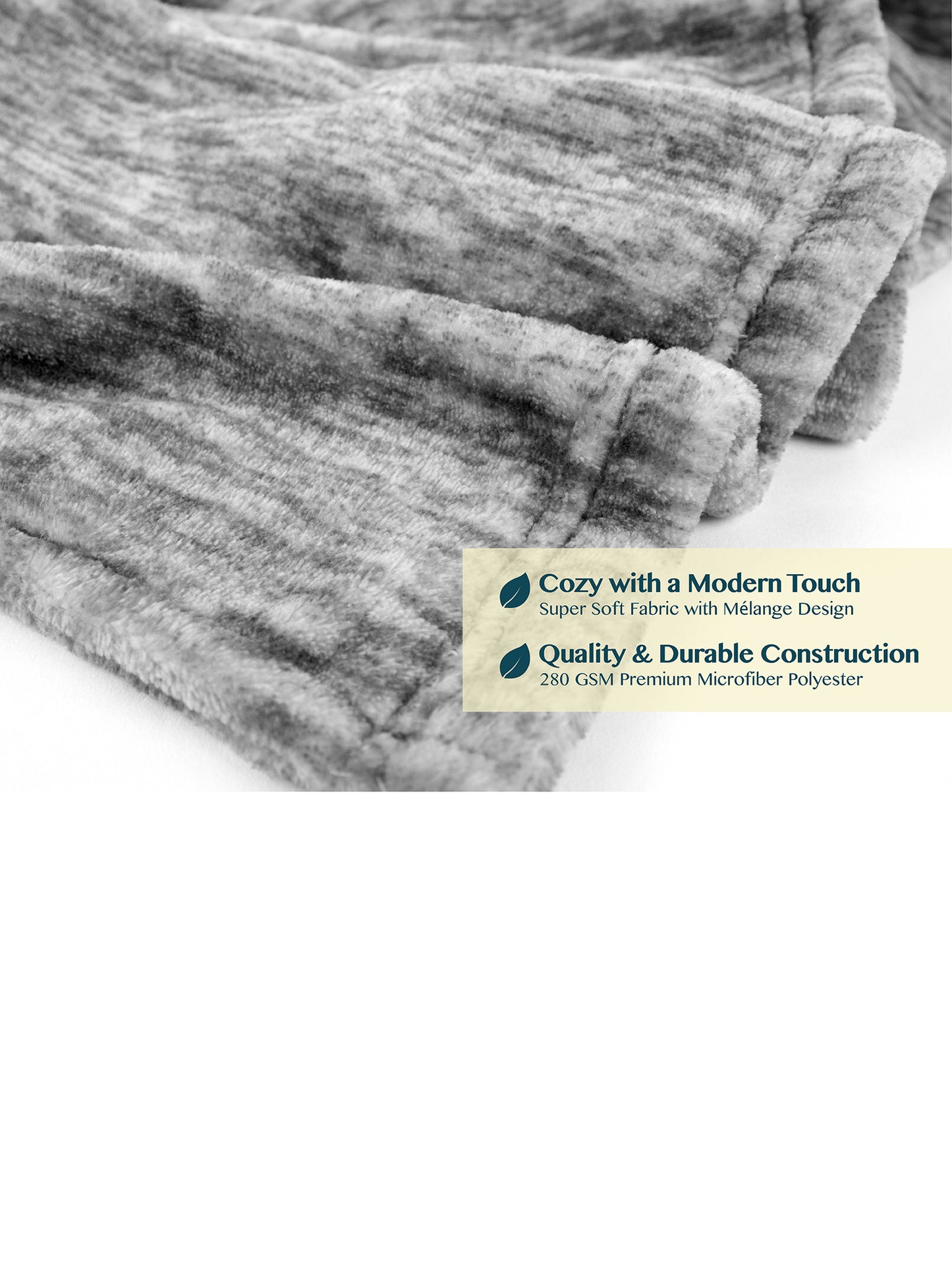 Men's Melange Fleece Robe