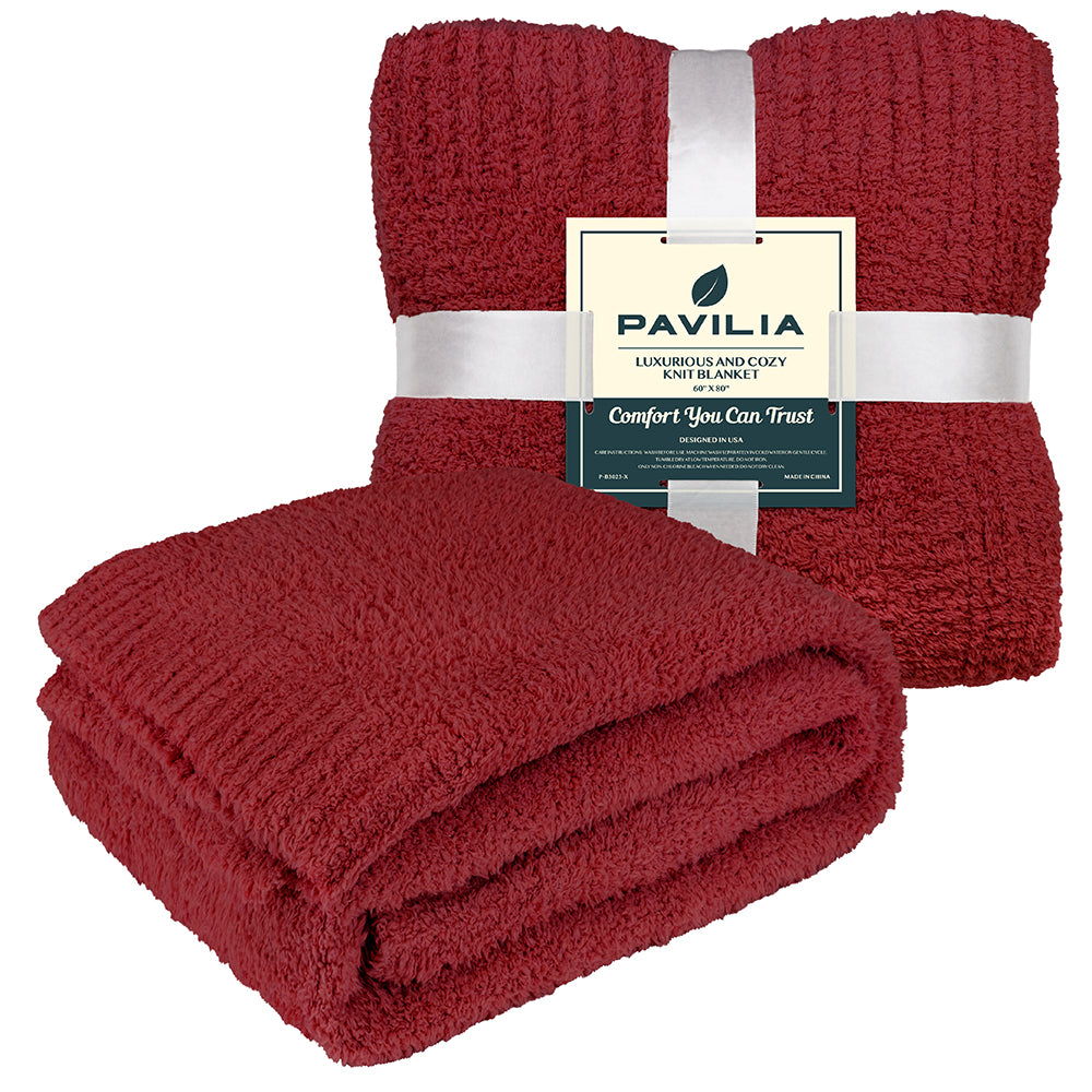 Buttery Soft Fluffy Knit Blanket