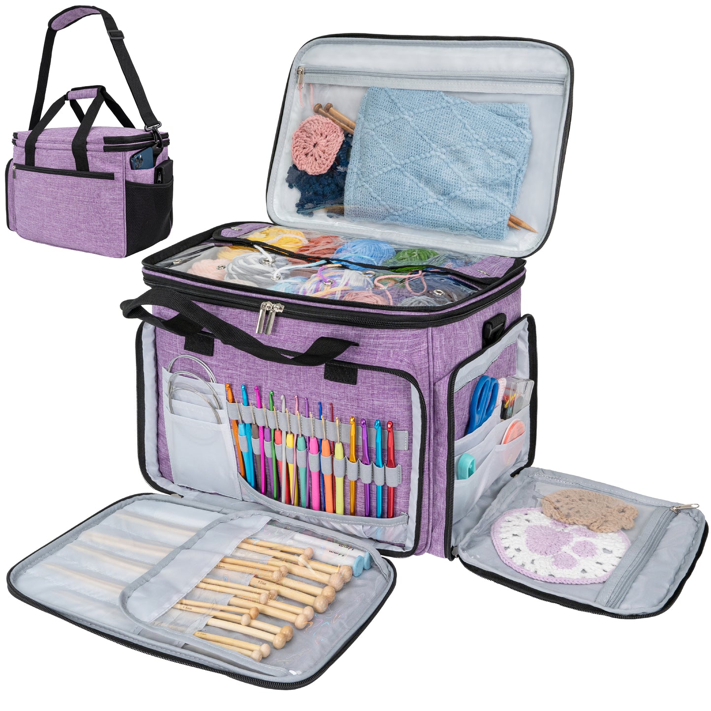 Large Yarn Organizer Knitting Bag