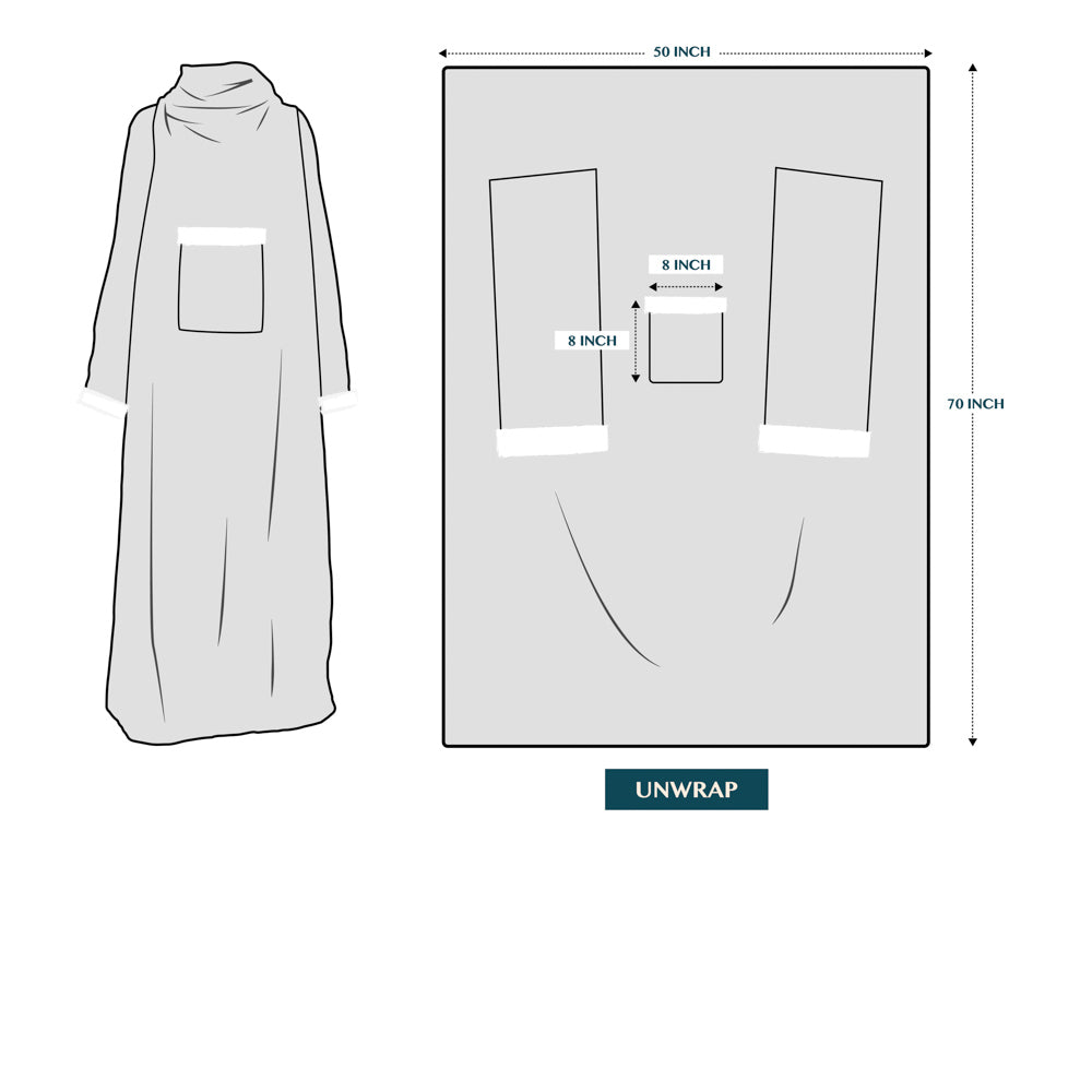 Blanket with Sleeves - Sherpa Trims