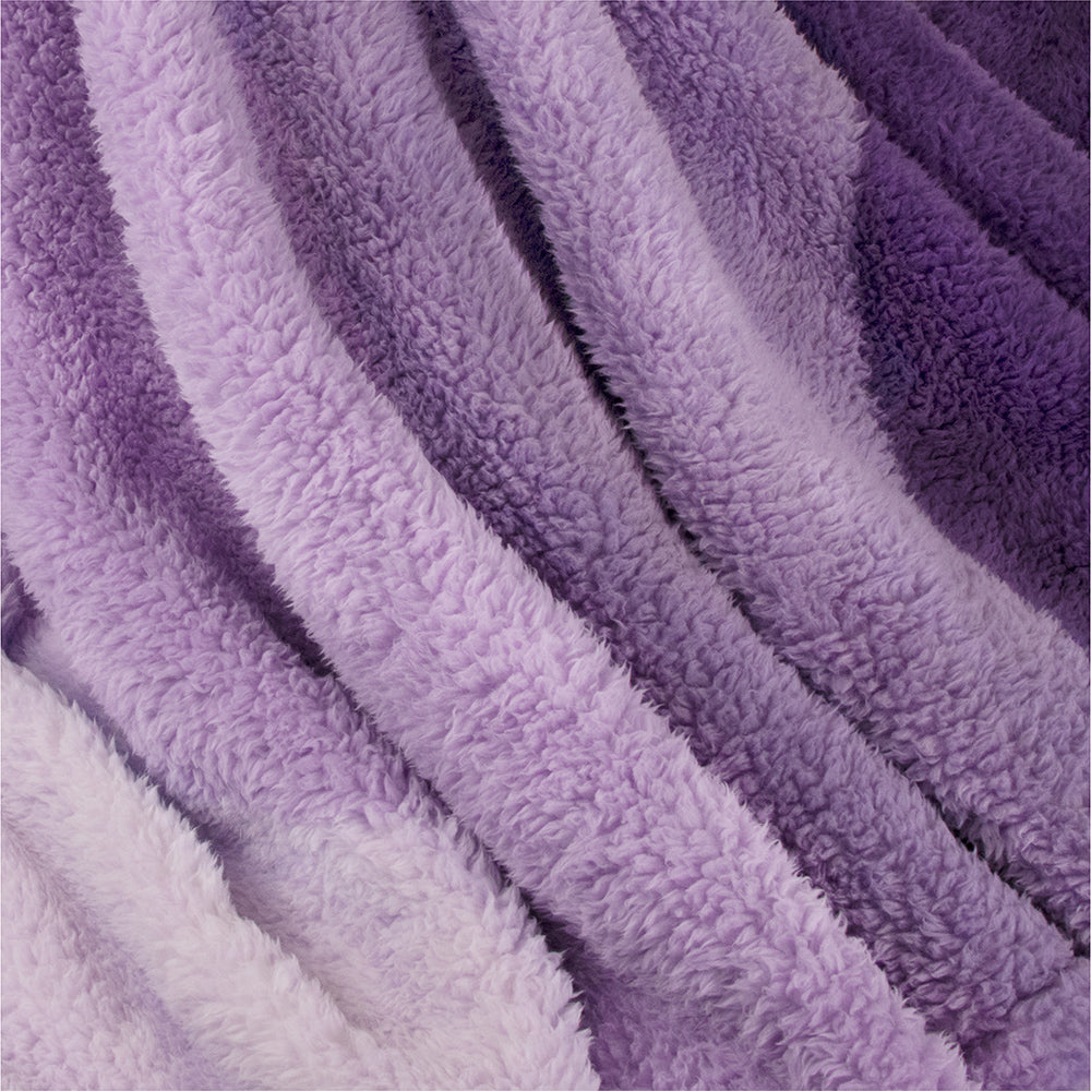 Gradient Ombre Shaggy Sherpa Blanket