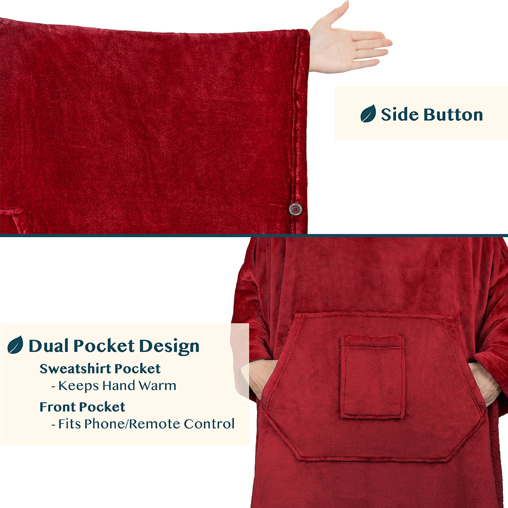 Neck Warmer Hooded Poncho Blanket