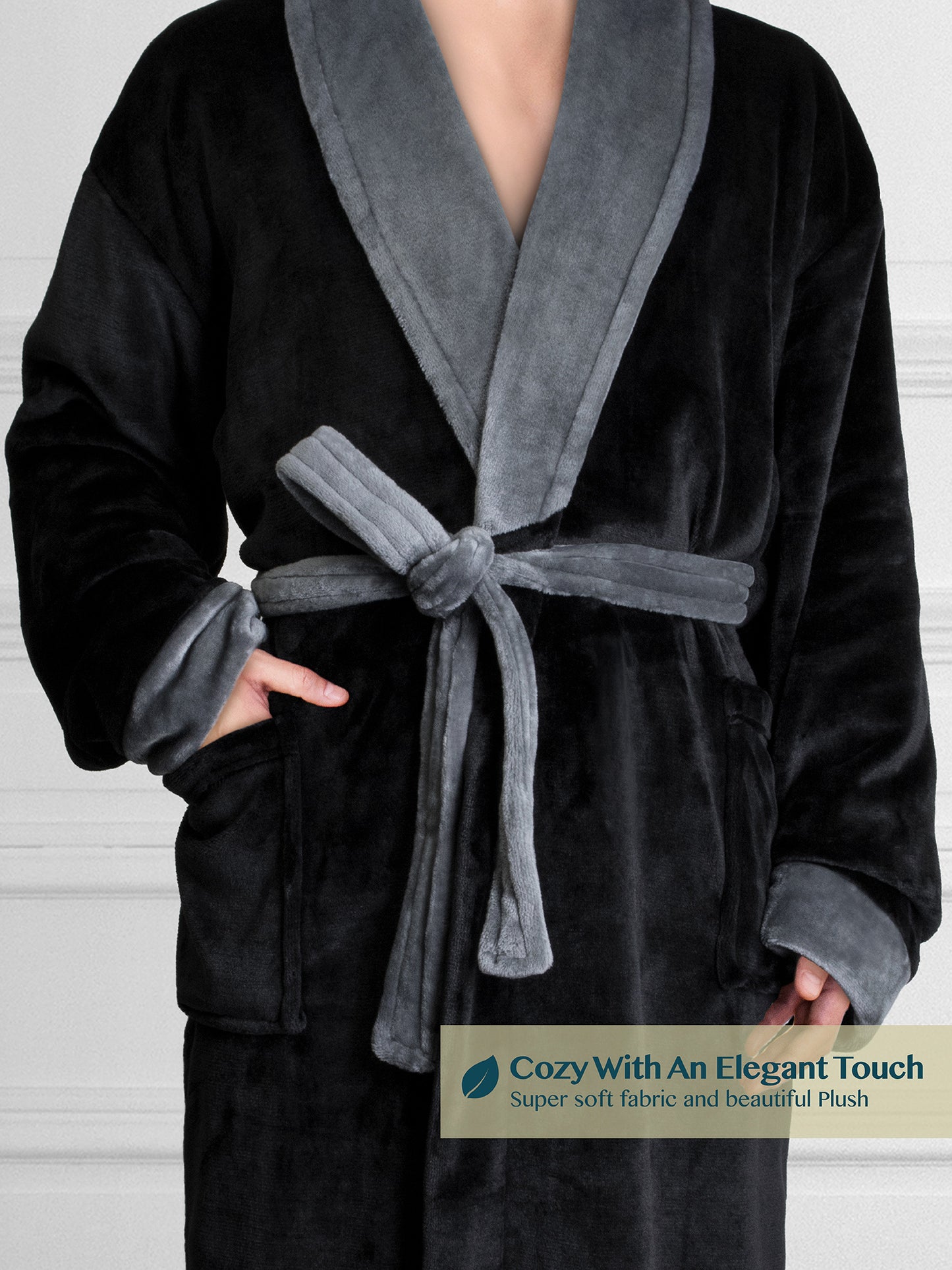 Men's Two-Tone Fleece Robe