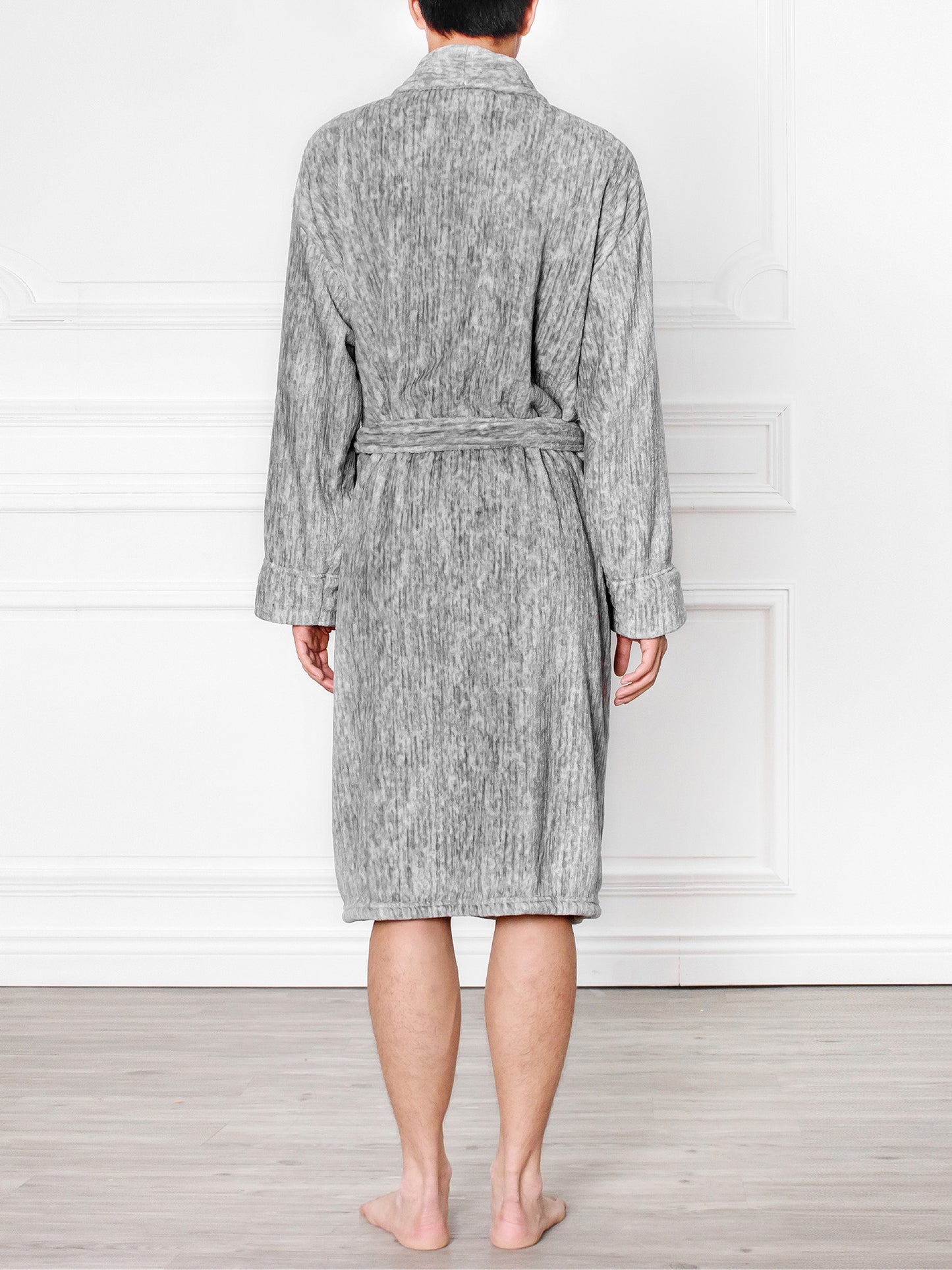 Men's Melange Fleece Robe