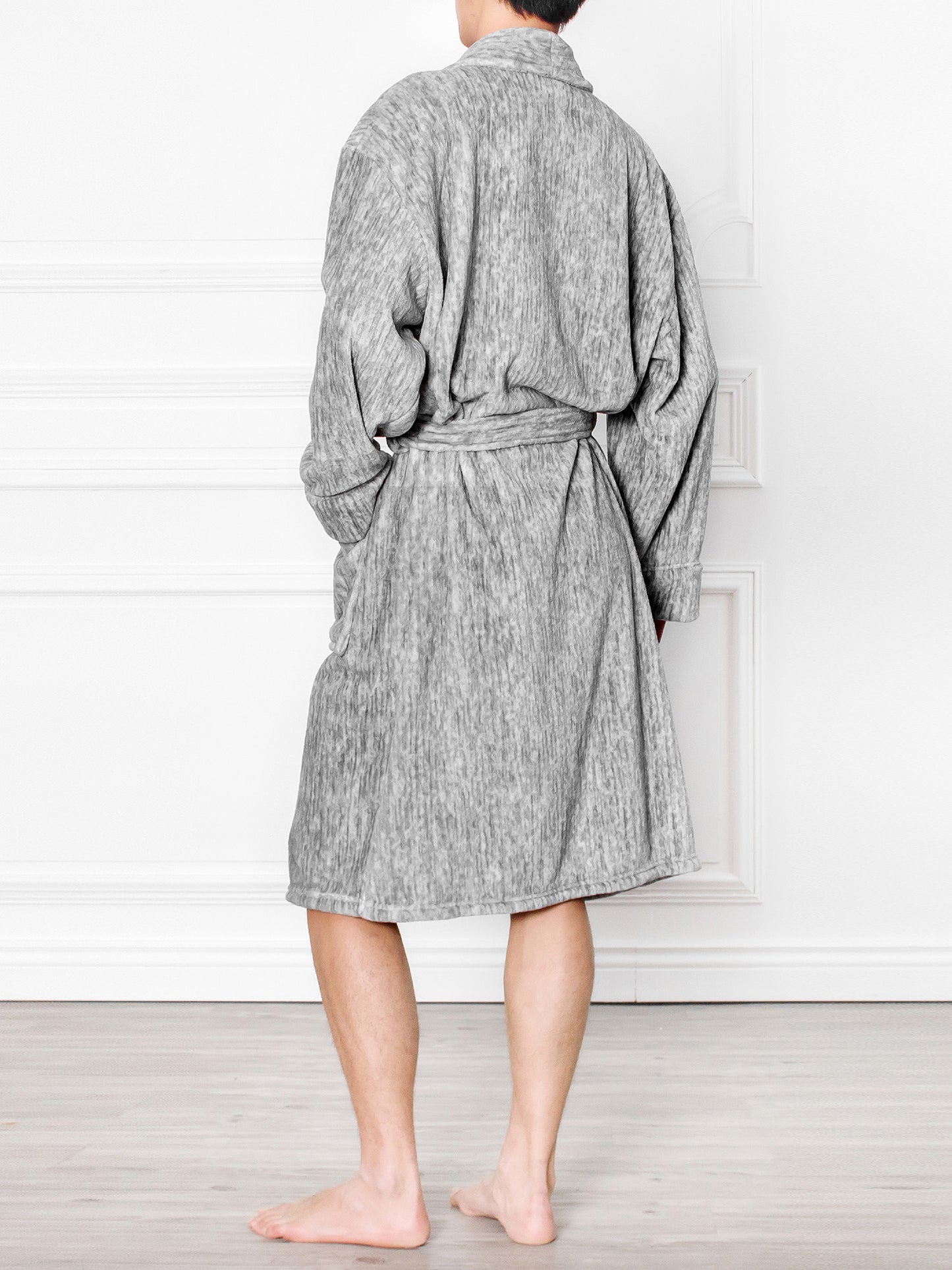 Men's Melange Fleece Robe