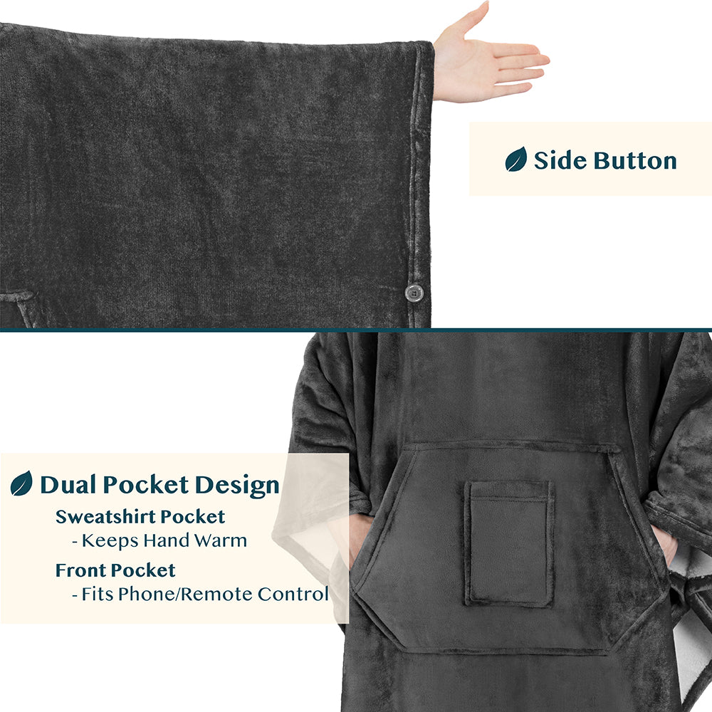 Neck Warmer Hooded Poncho Blanket