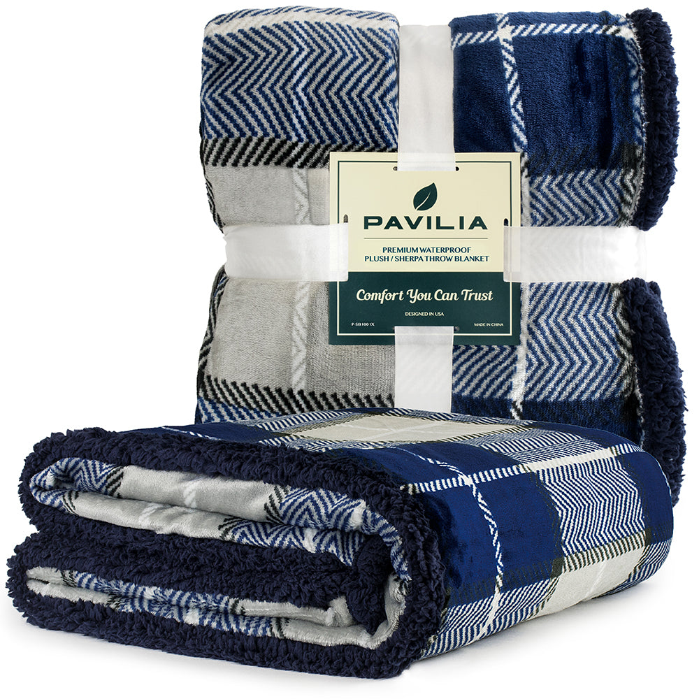 Waterproof Sherpa Throw Blanket
