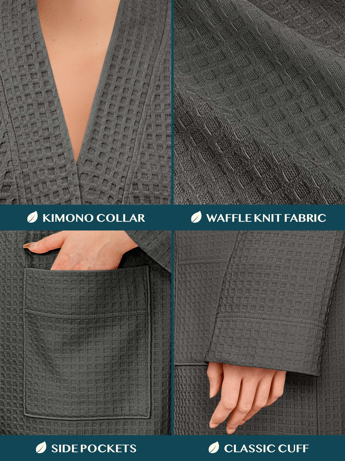 Women's Waffle Texture Knit Robe