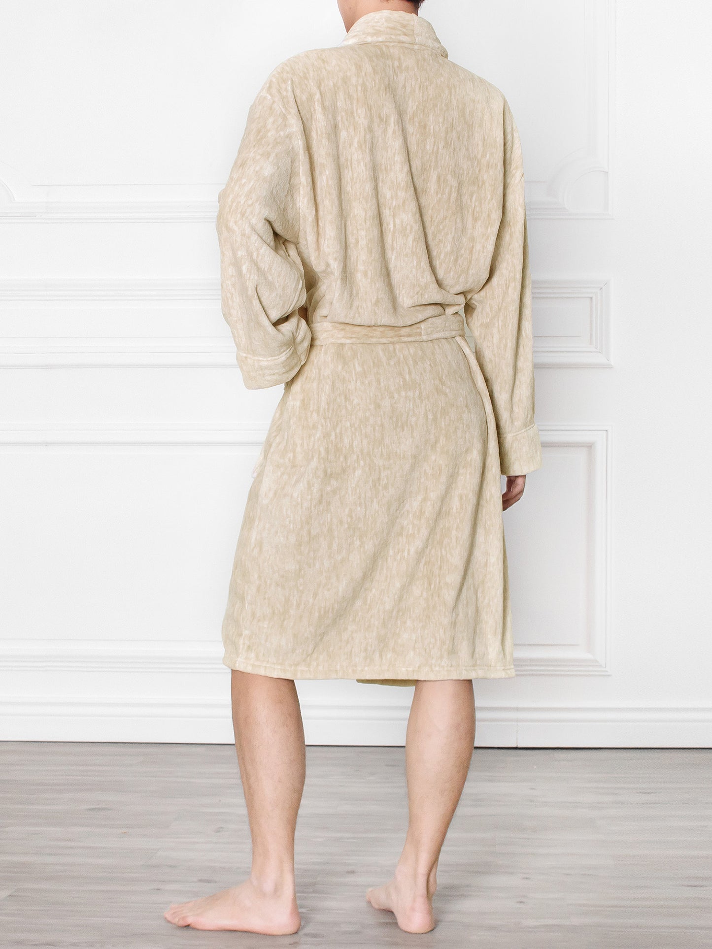 Men's Melange Fleece Robe
