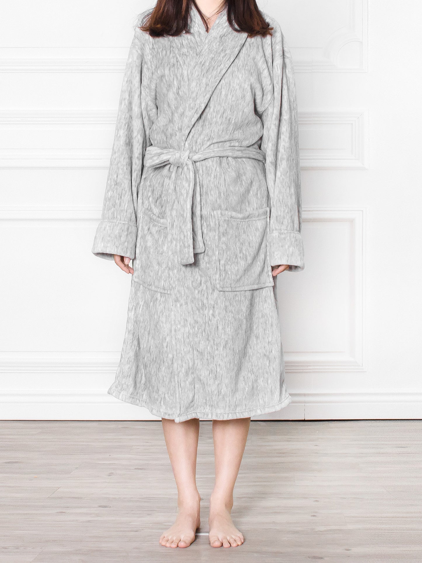 Women's Melange Fleece Robe