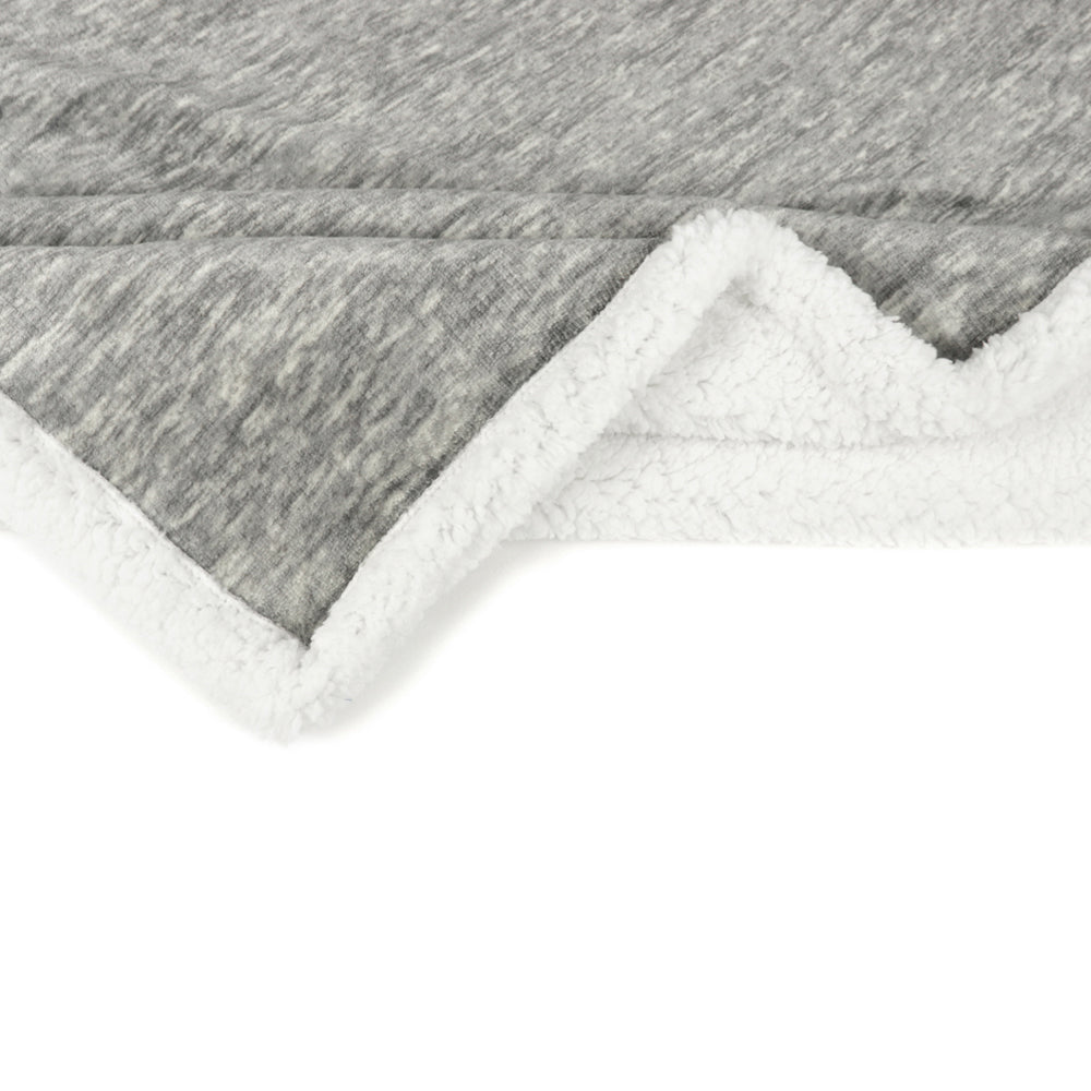 Melange Sherpa Fleece Throw Blanket