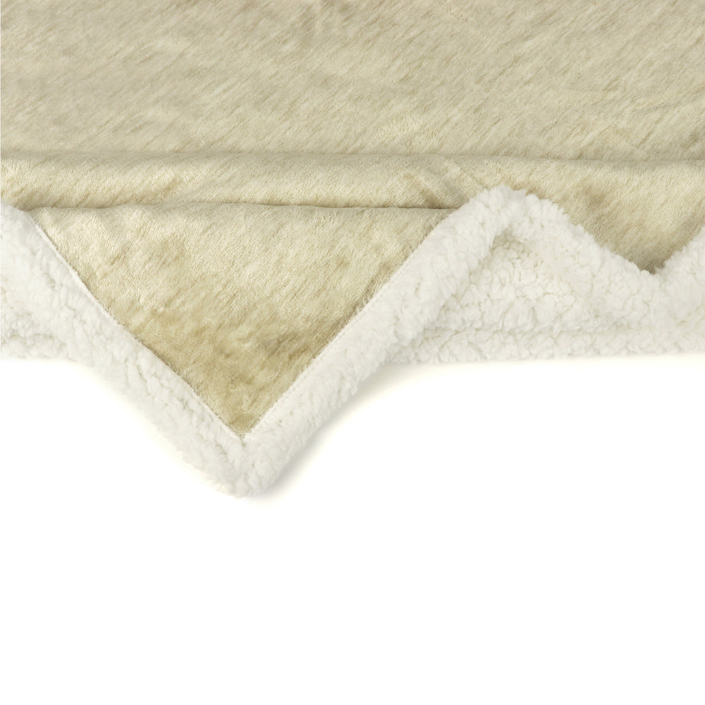 Melange Sherpa Fleece Throw Blanket