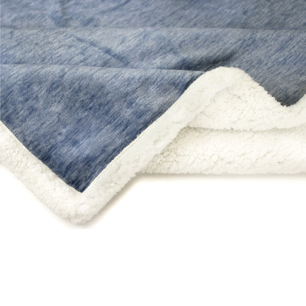 Melange Sherpa Fleece Throw Blanket