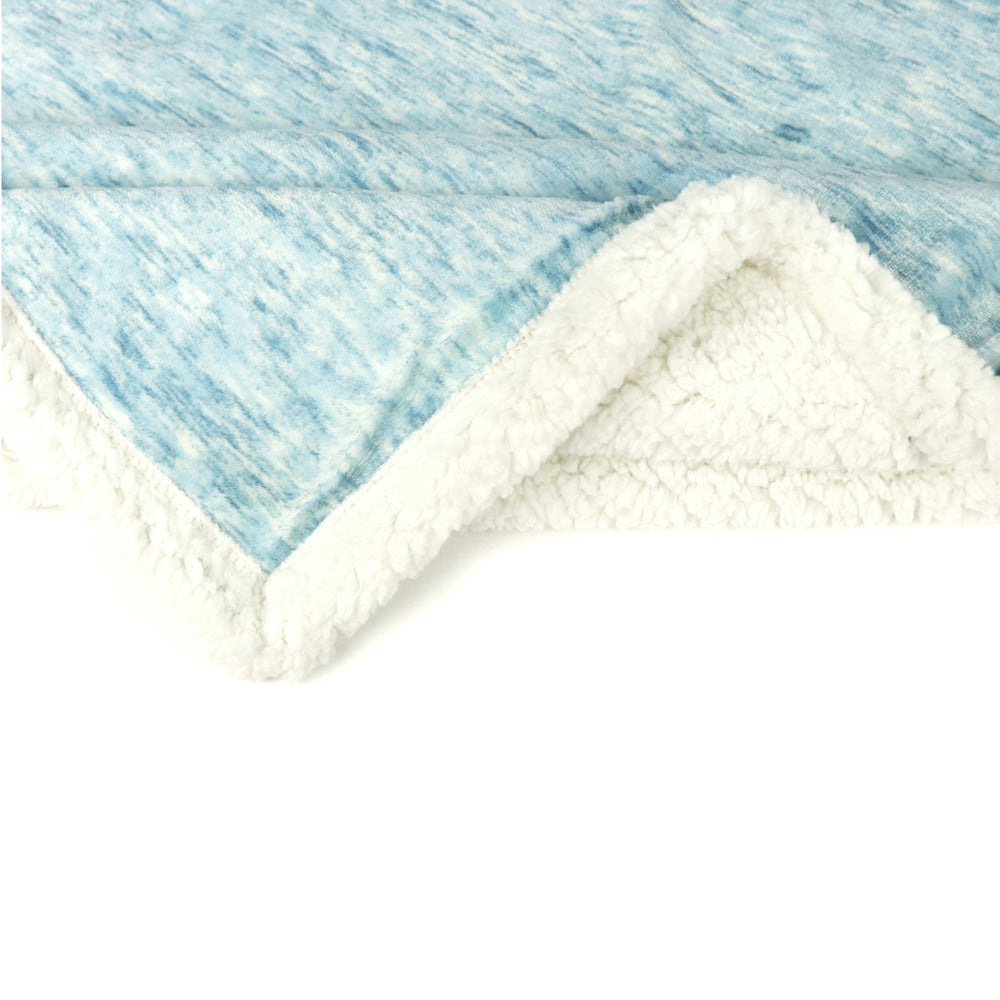Melange Sherpa Fleece Throw Blanket