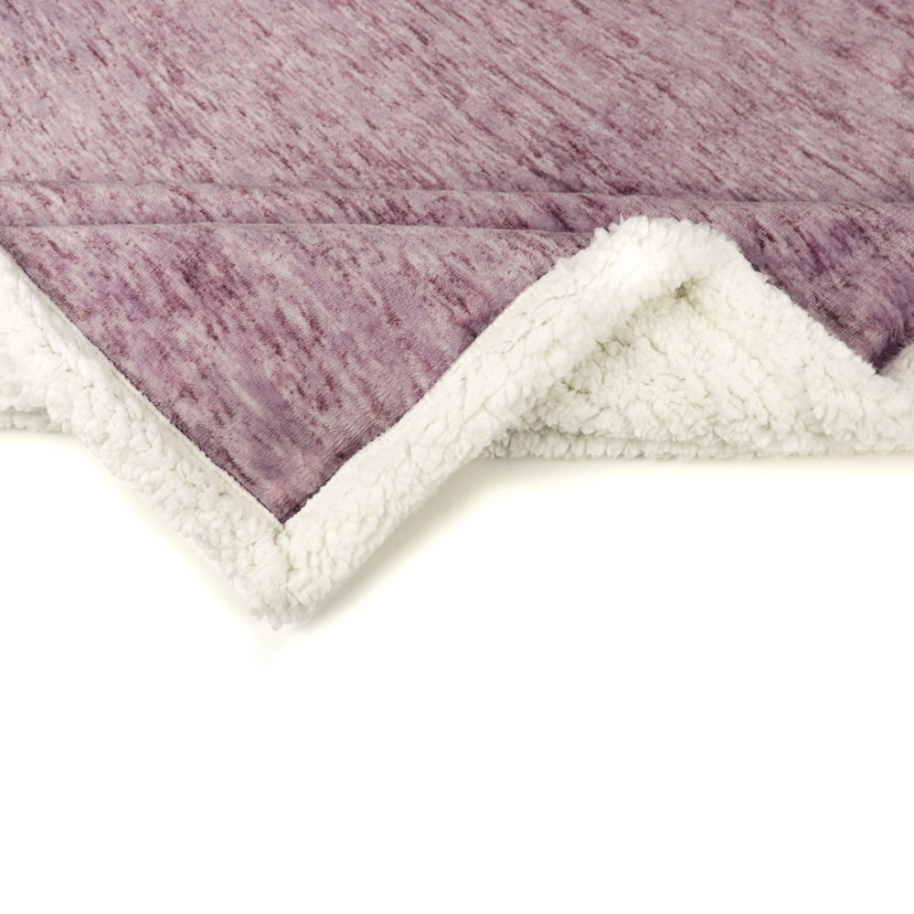 Melange Sherpa Fleece Throw Blanket