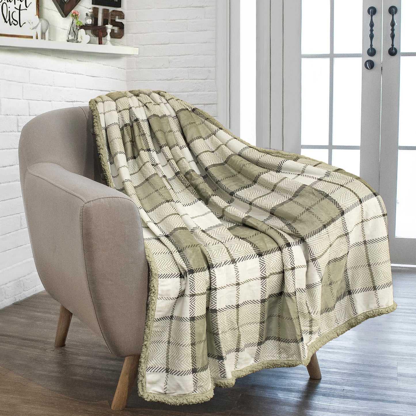 Plaid Sherpa Blanket