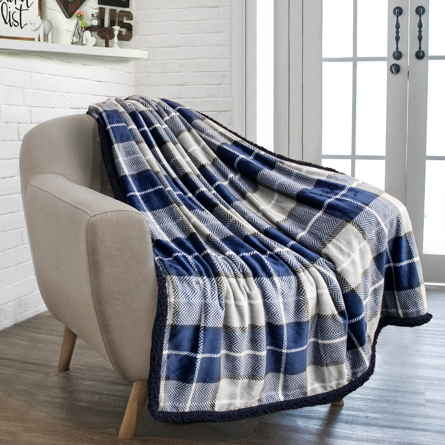 Plaid Sherpa Blanket
