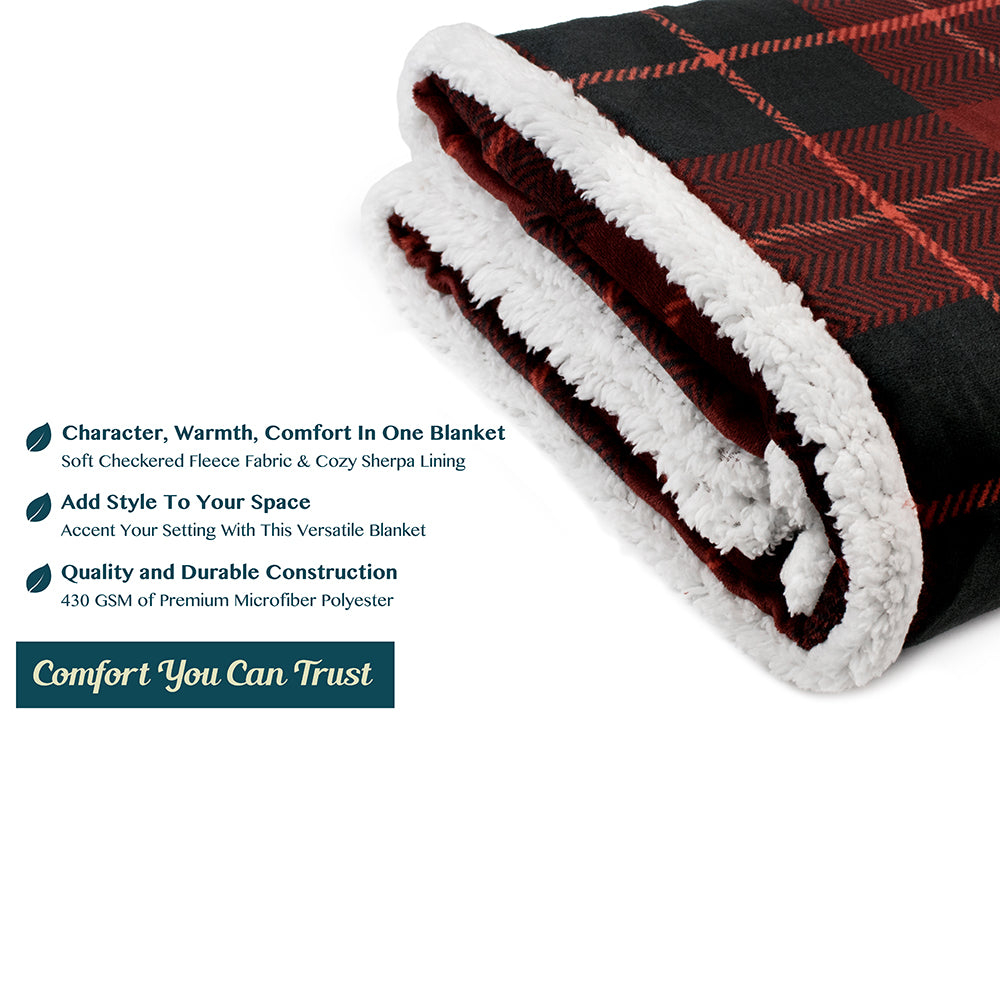 Plaid Sherpa Blanket