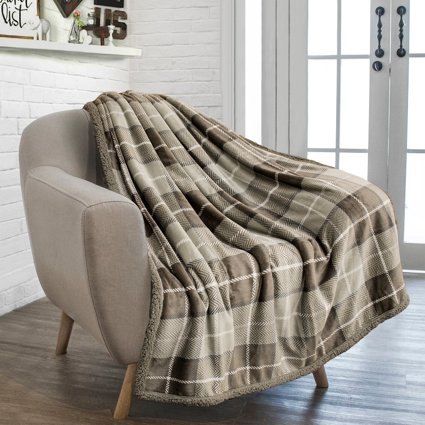 Plaid Sherpa Blanket