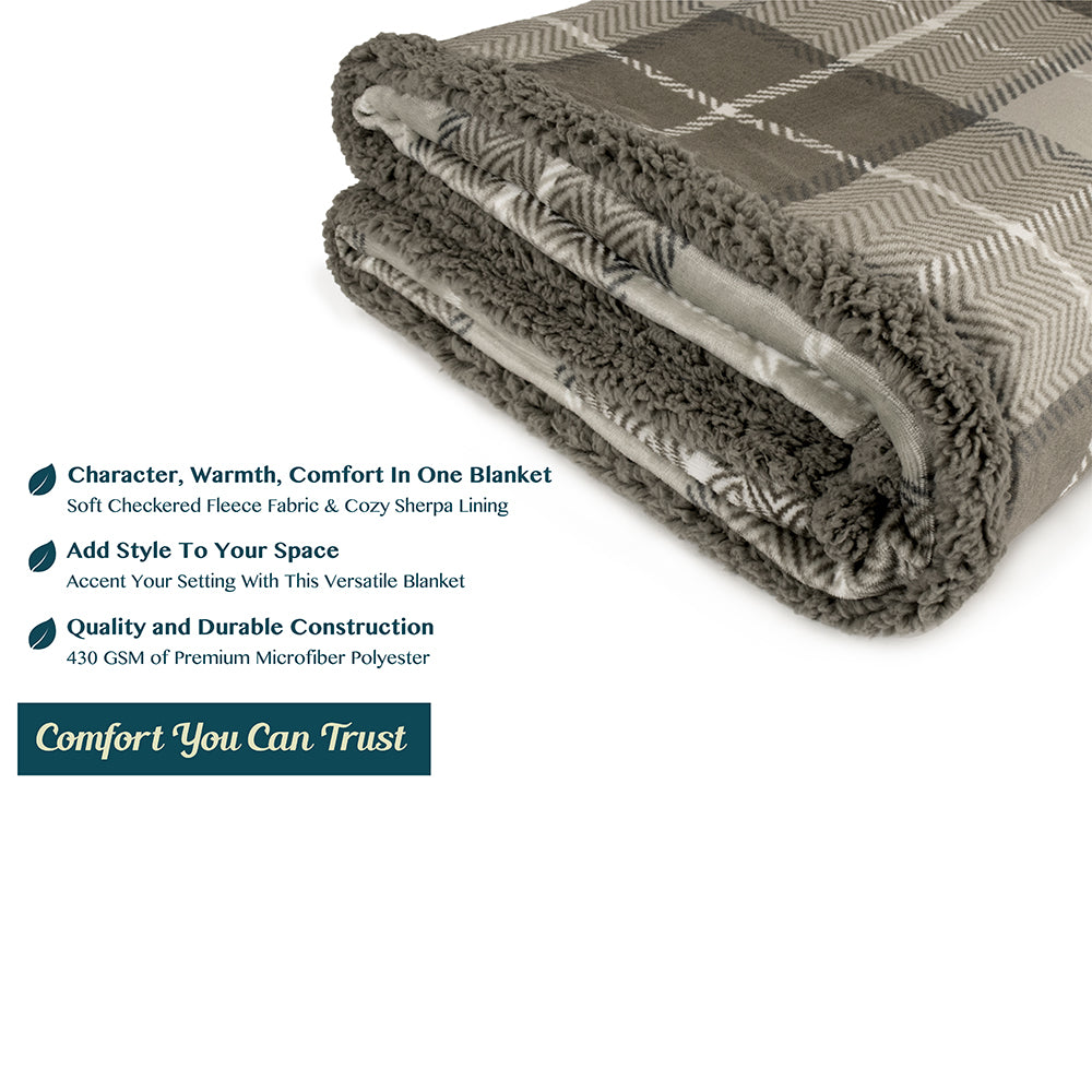 Plaid Sherpa Blanket