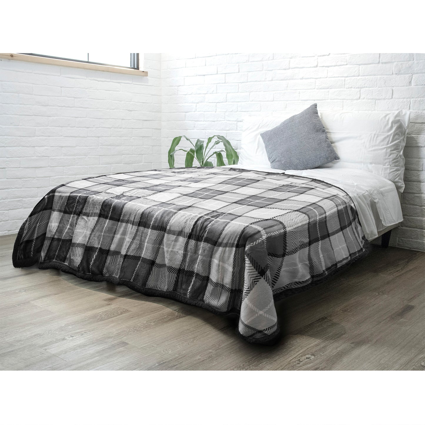 Plaid Sherpa Blanket