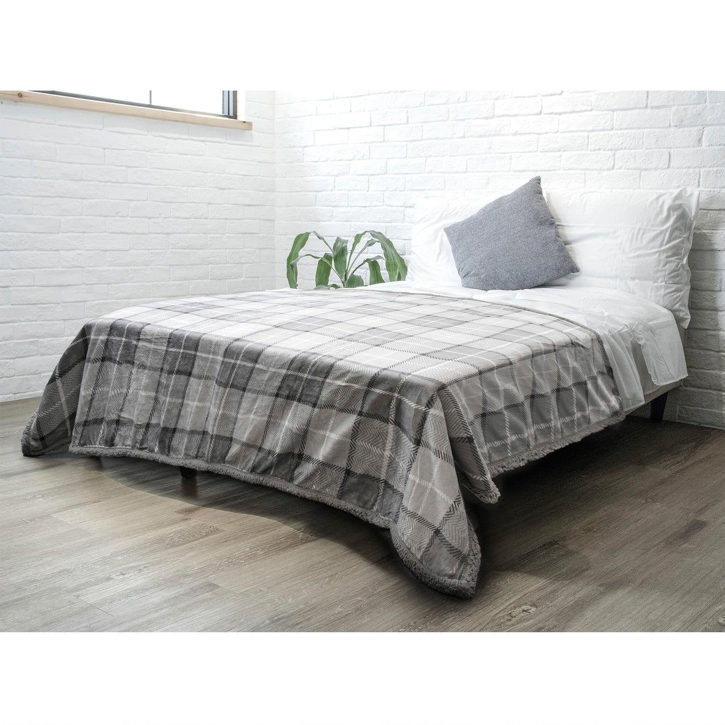 Plaid Sherpa Blanket