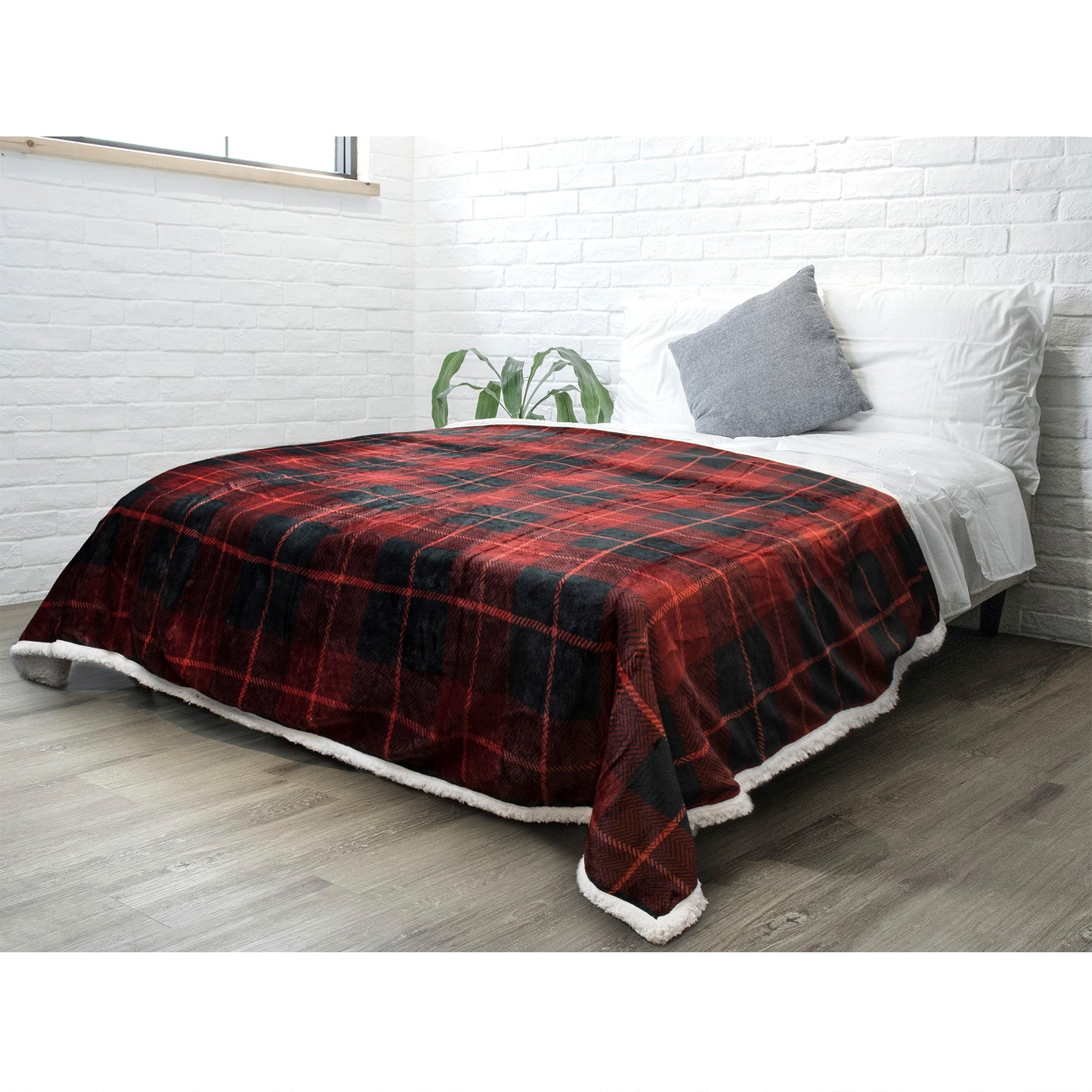 Plaid Sherpa Blanket