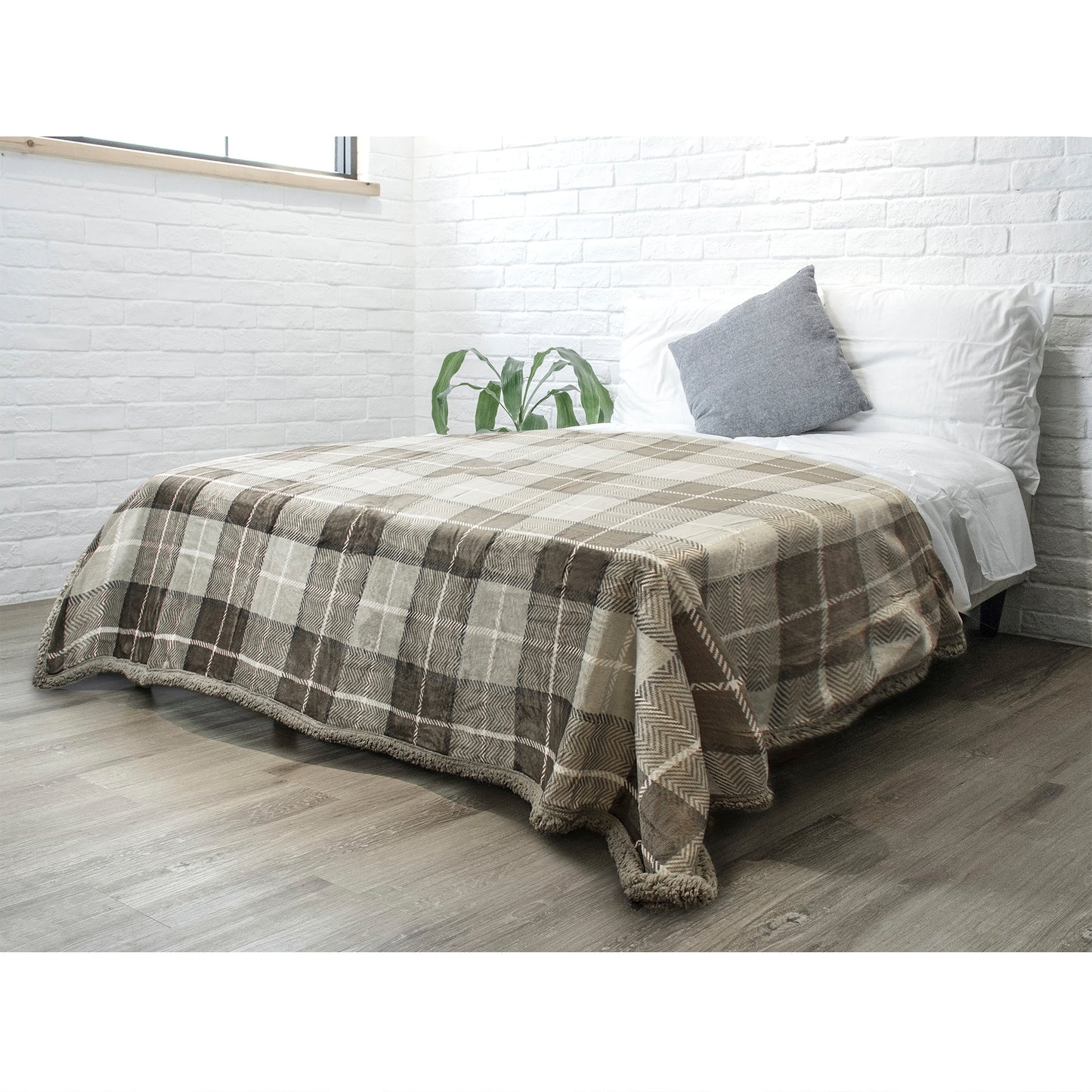 Plaid Sherpa Blanket