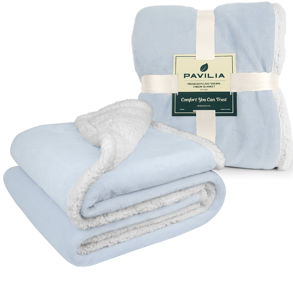 Premium Sherpa Fleece Throw Blanket